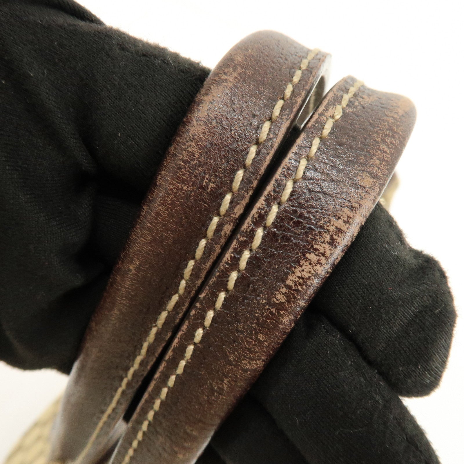 GUCCI Sherry Princy GG Canvas Leather Tote Bag Shoulder Bag 177052