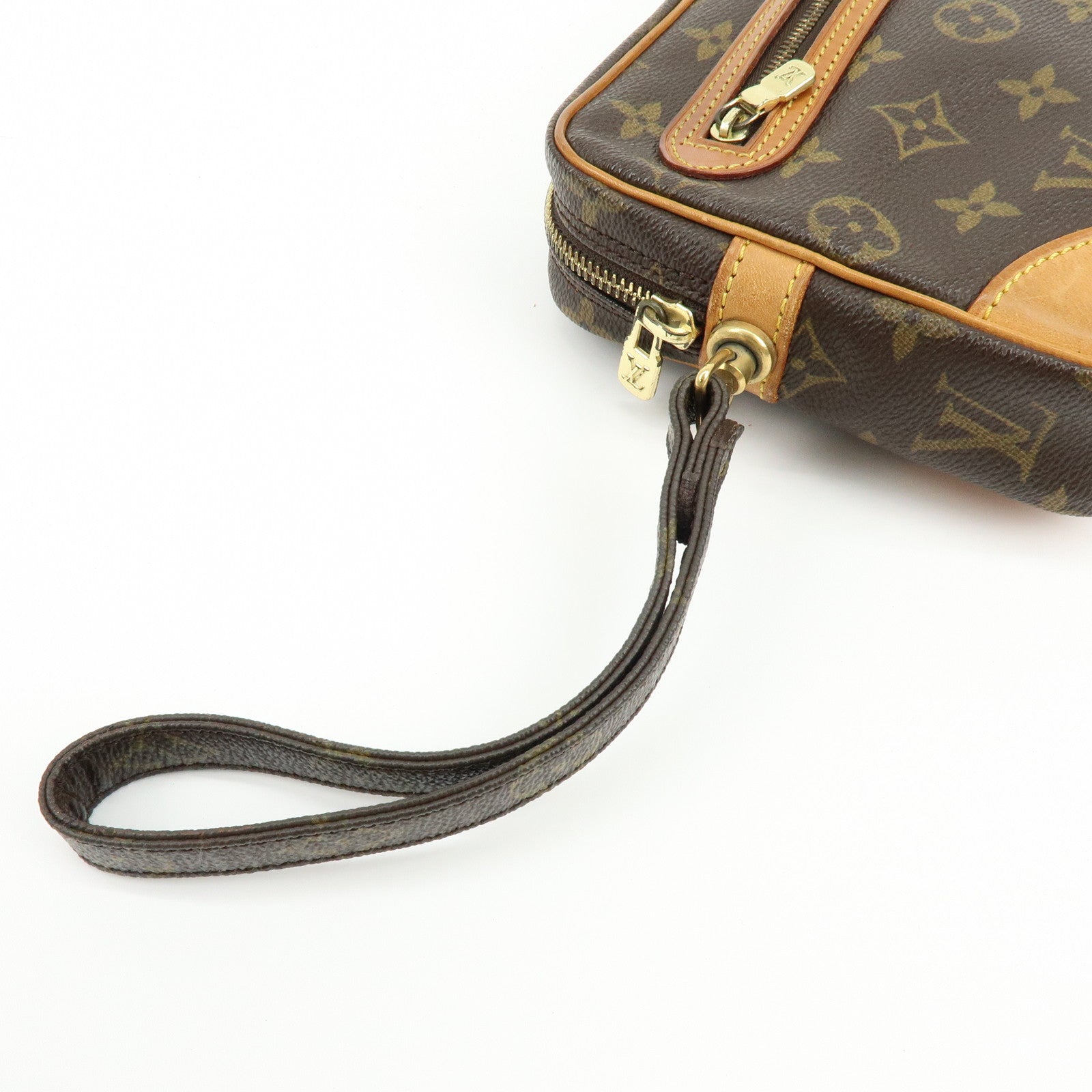 Louis Vuitton Monogram Marly Dragonne GM Clutch Bag Brown M51825