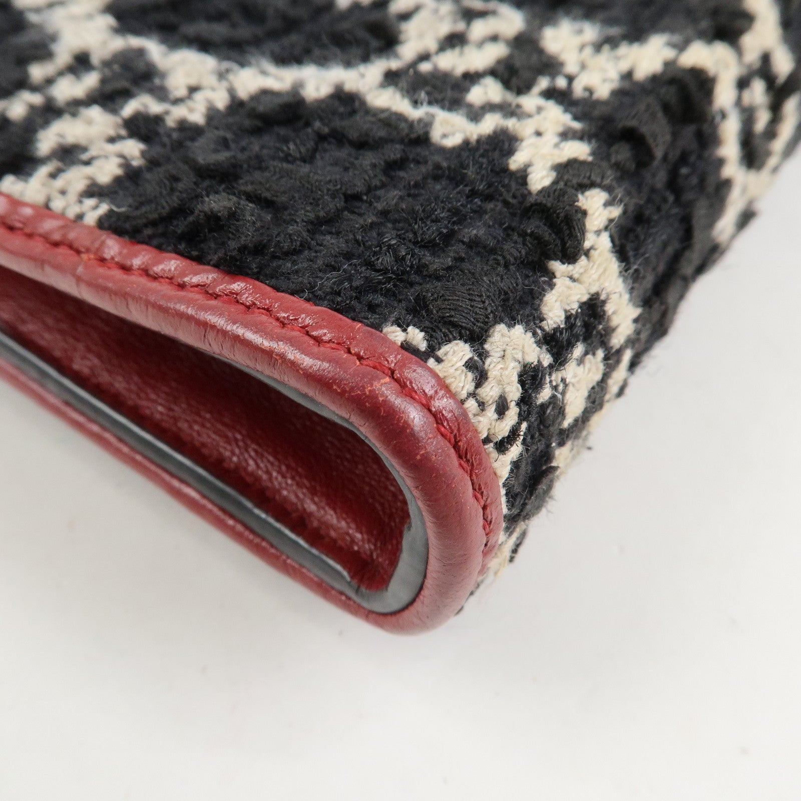 GUCCI Dionysus Tweed Leather Chain Shoulder Bag Black Ivory 401231