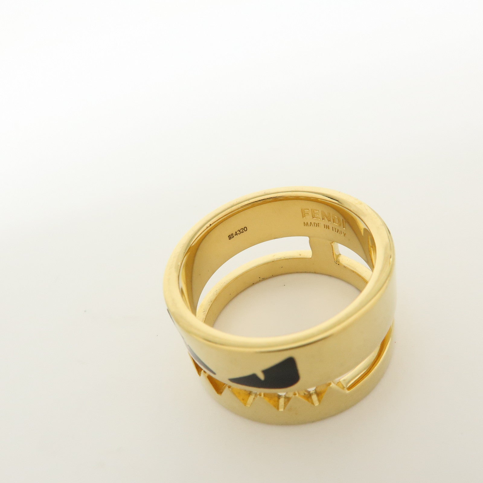 FENDI Monster Metal Ring Gold US11.5 EU66 HK26 Size L