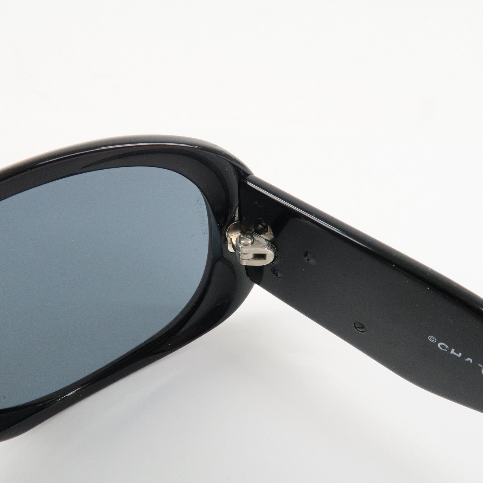 CHANEL Camelia COCO Mark Sunglasses c.501/87 56□16 130 3N Black 5113-A