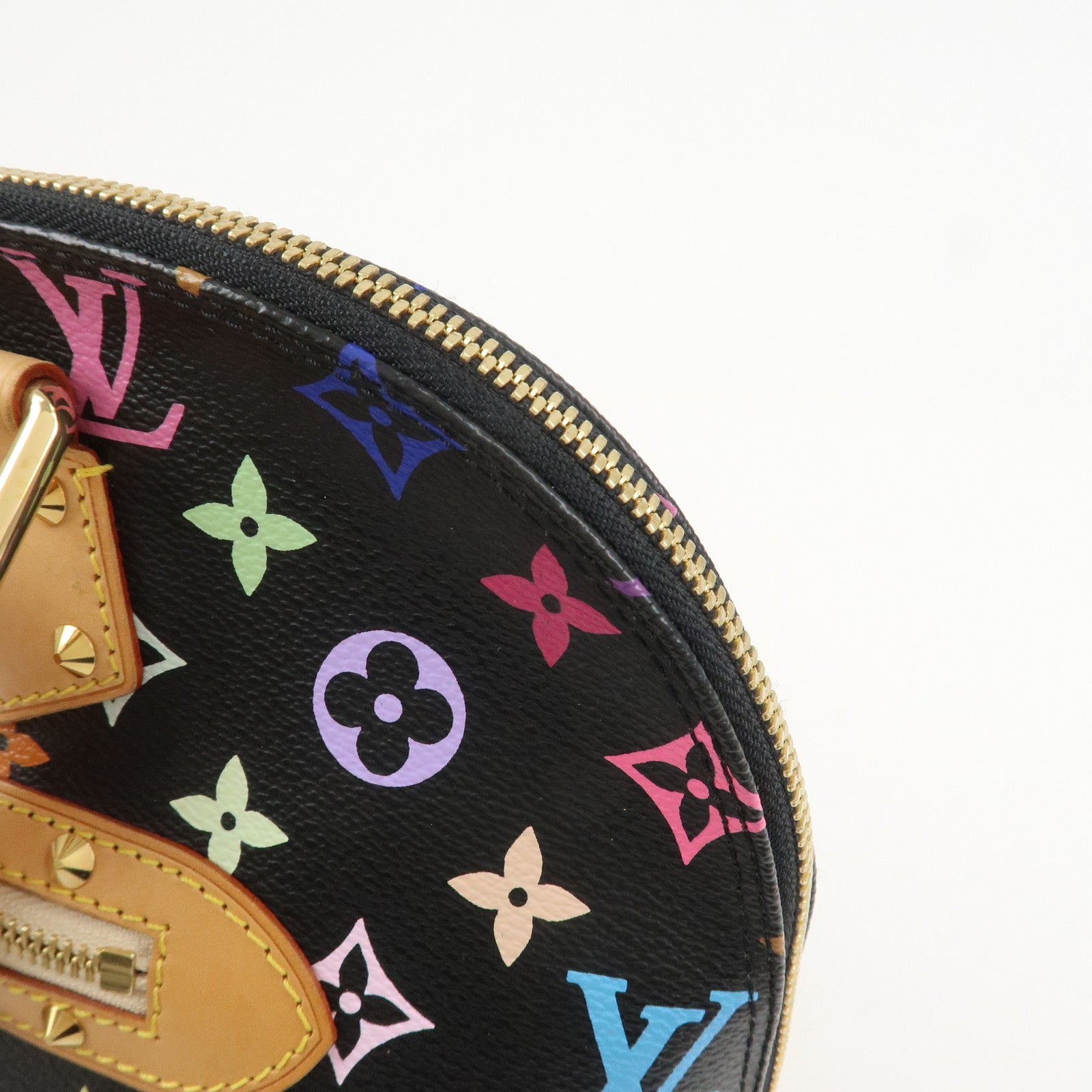 Louis Vuitton Monogram Multicolor Alma Hand Bag Noir M92646