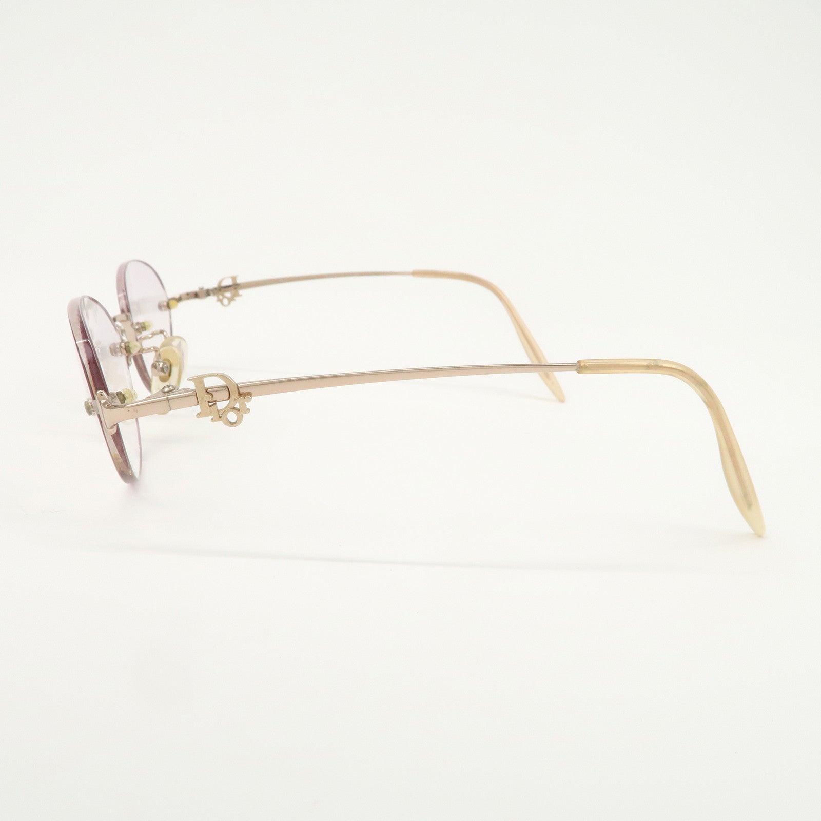 Christian Dior Clear Metal Sunglasses Pink Beige CD-7515J B9N 51□18