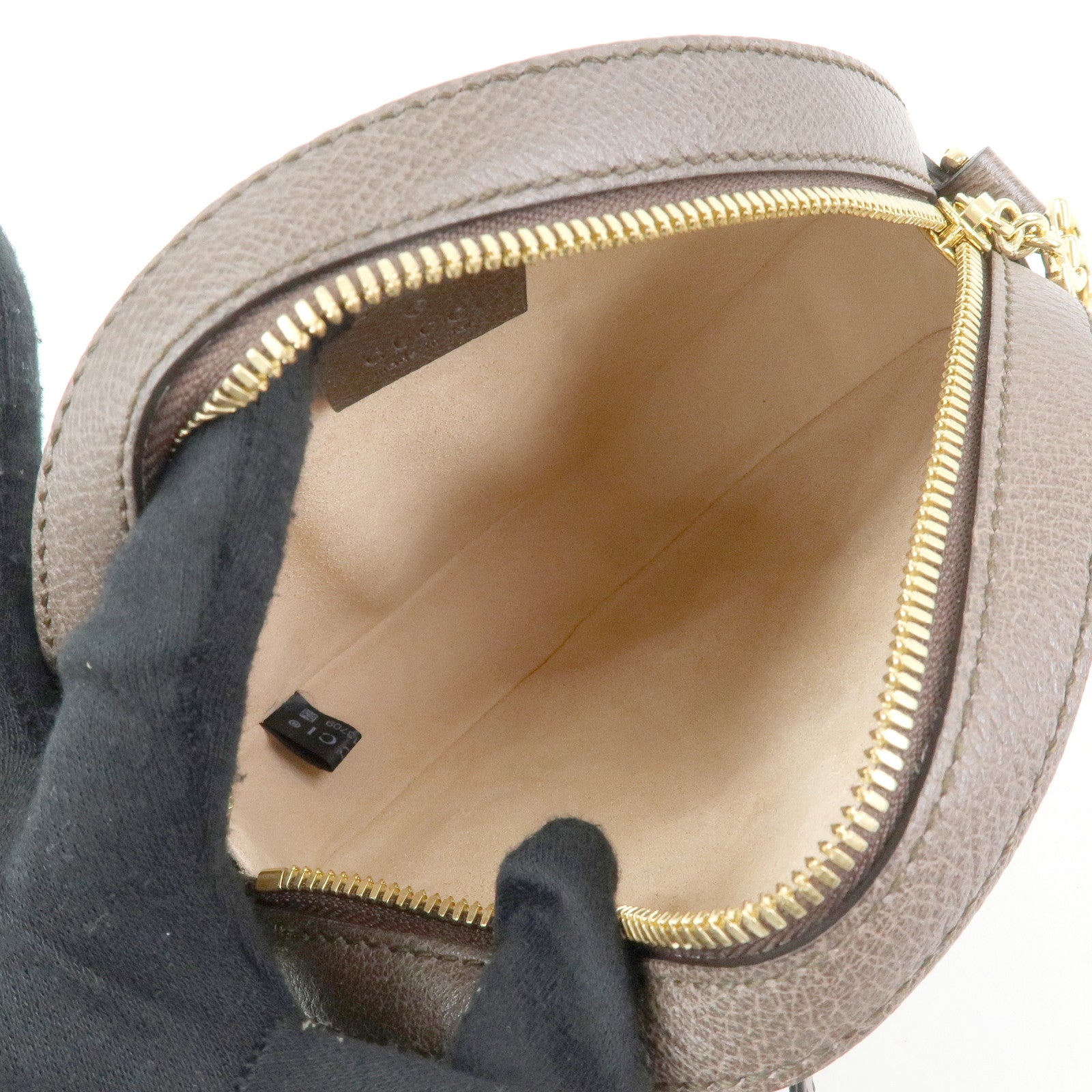 GUCCI Ophidia Sherry GG Superme Leather Shoulder Bag Beige 550618