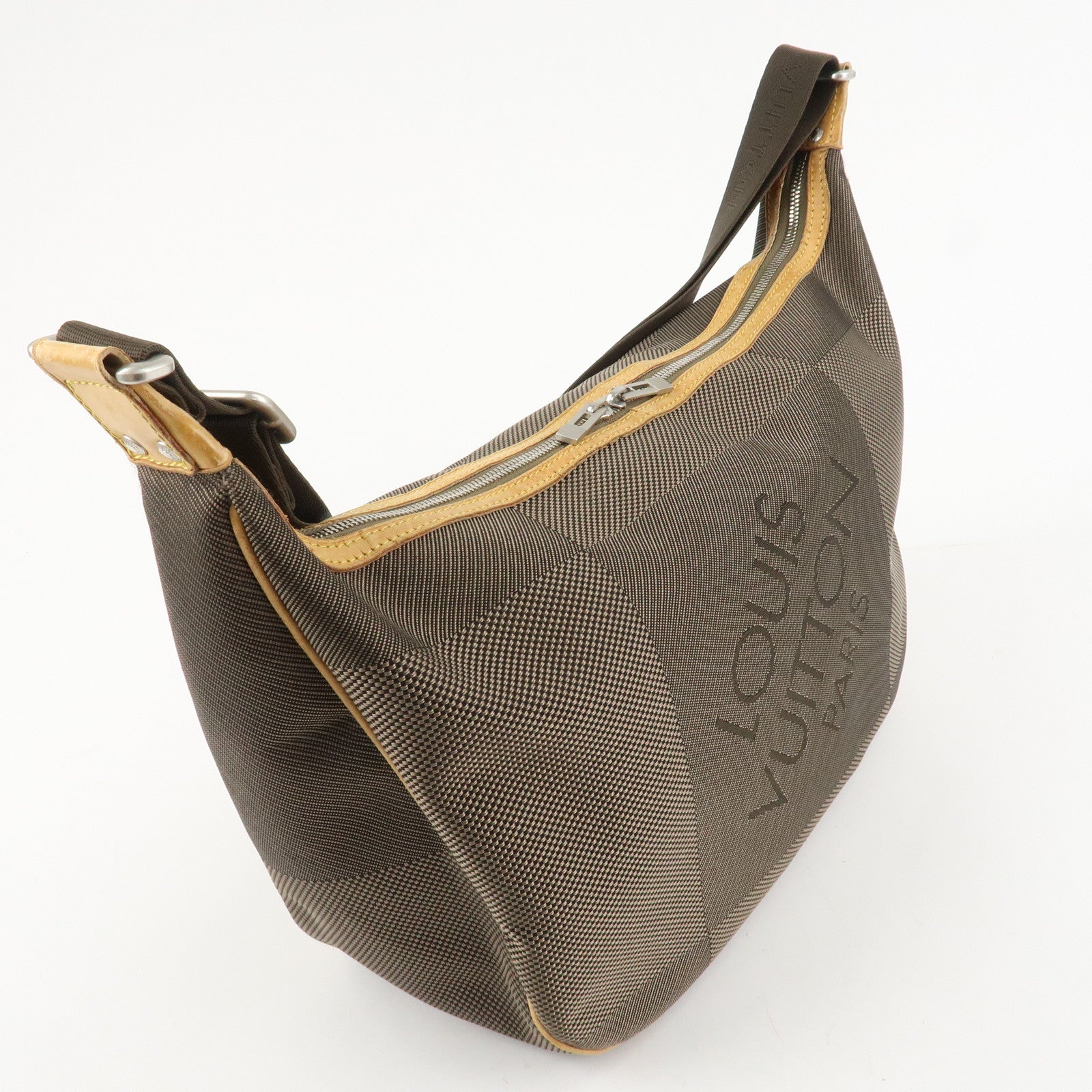 Louis Vuitton Damier Geant Explorer La Tour Shoulder Bag Terre M93615 Used