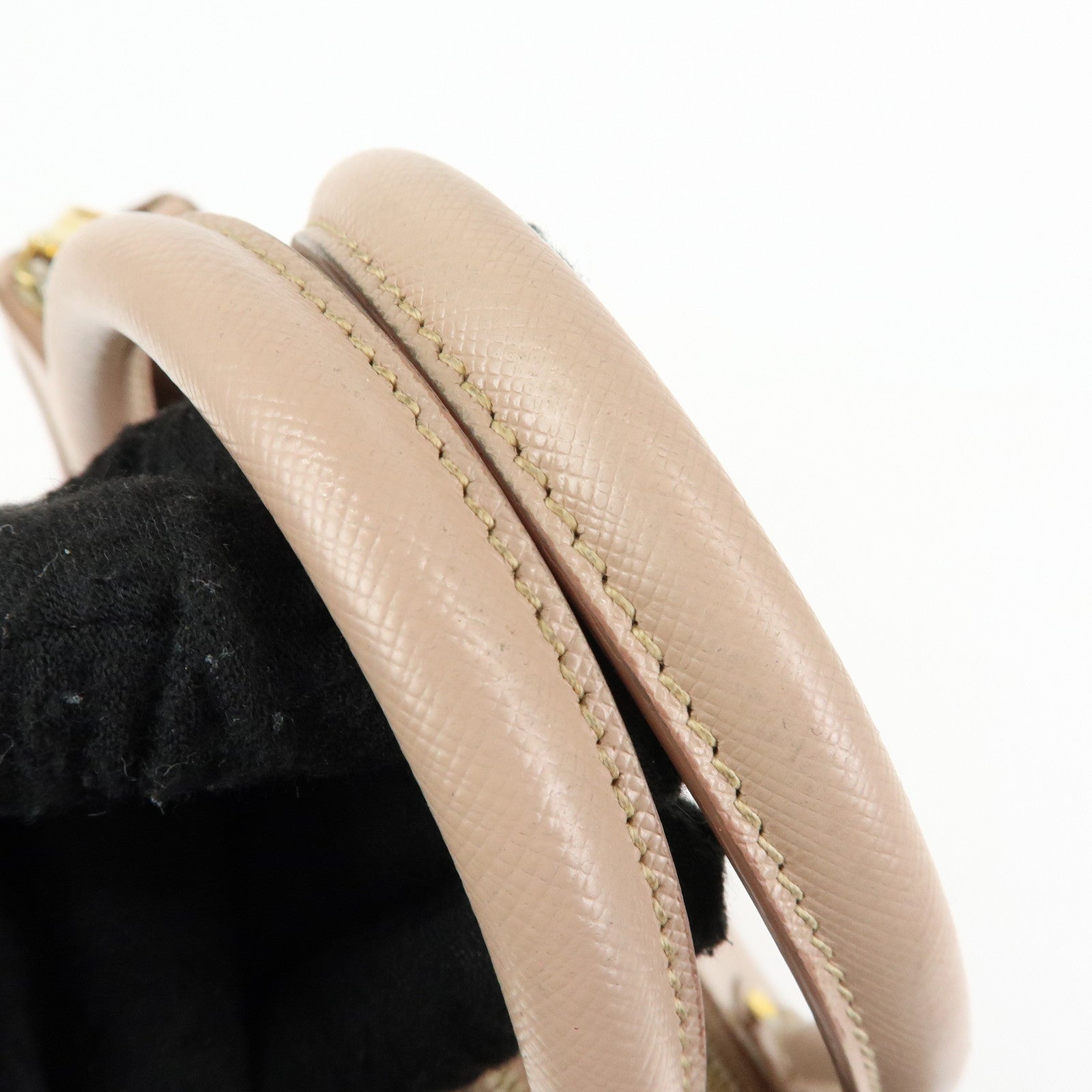 PRADA Triangle Logo Galleria Saffiano Leather Tote Hand Bag Pink