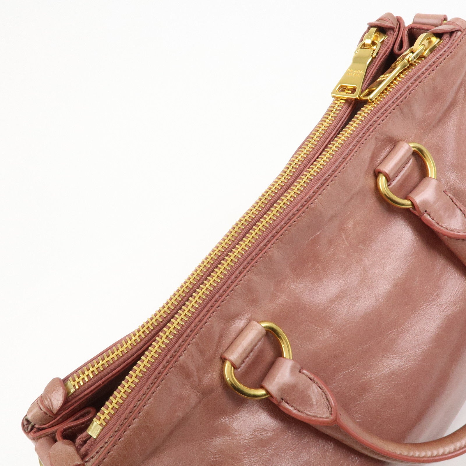 PRADA Leather 2Way Hand Bag Shoulder Bag Pink BN2324