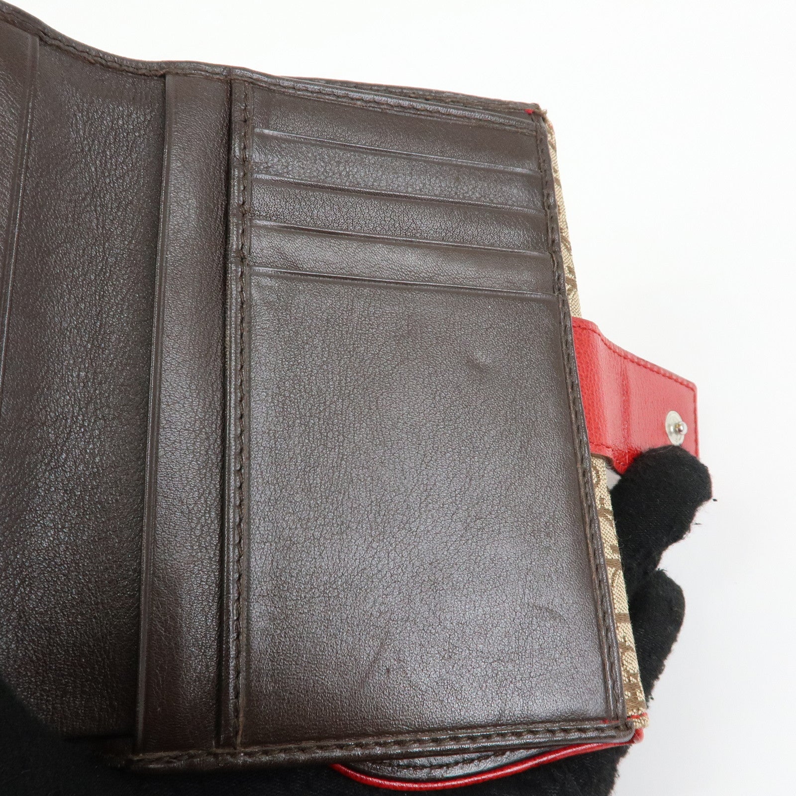 Christian Dior Rasta Trotter Saddle Jacquard Canvas Compact Wallet