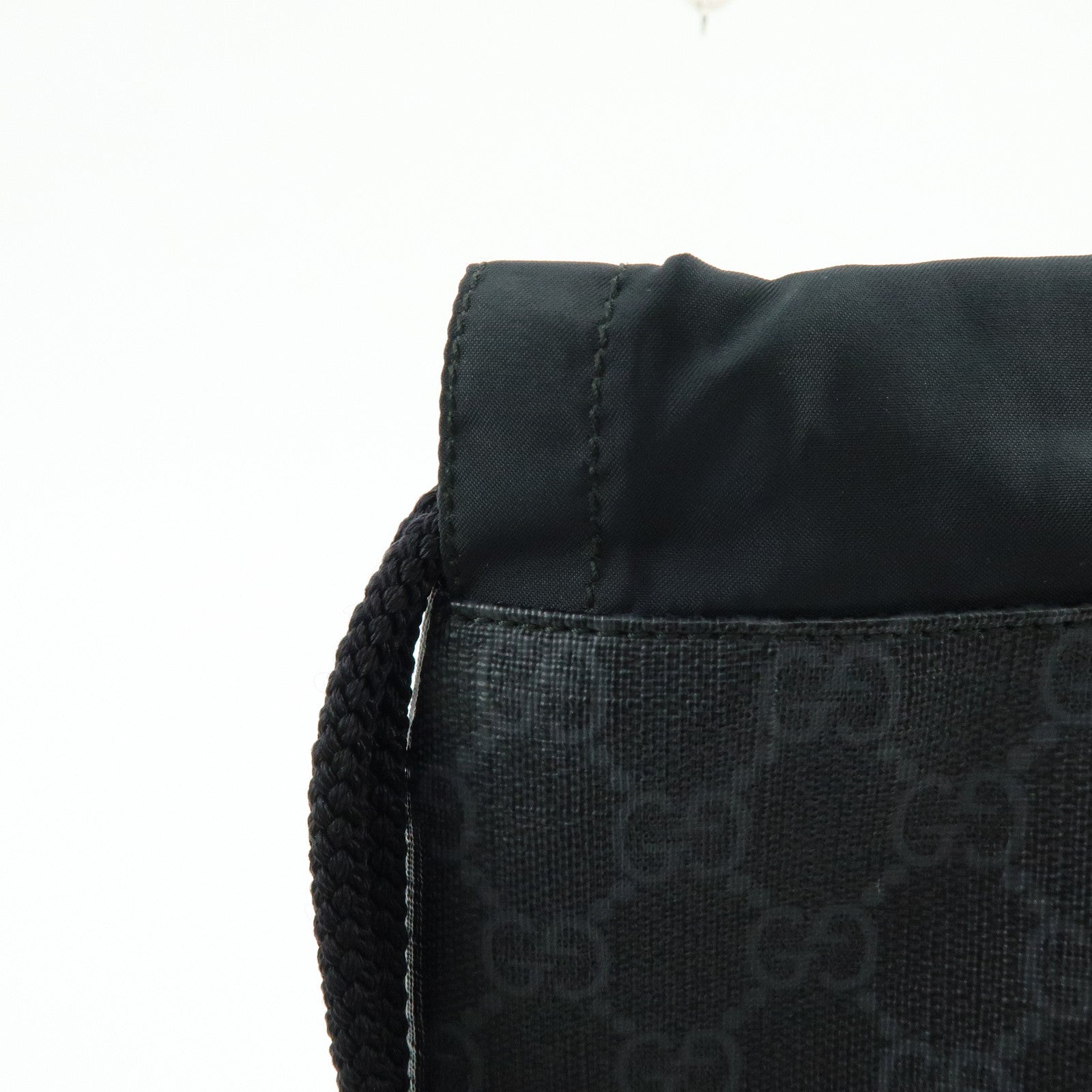 GUCCI Sherry GG Supreme Leather Backpack Rucksack Black 473872