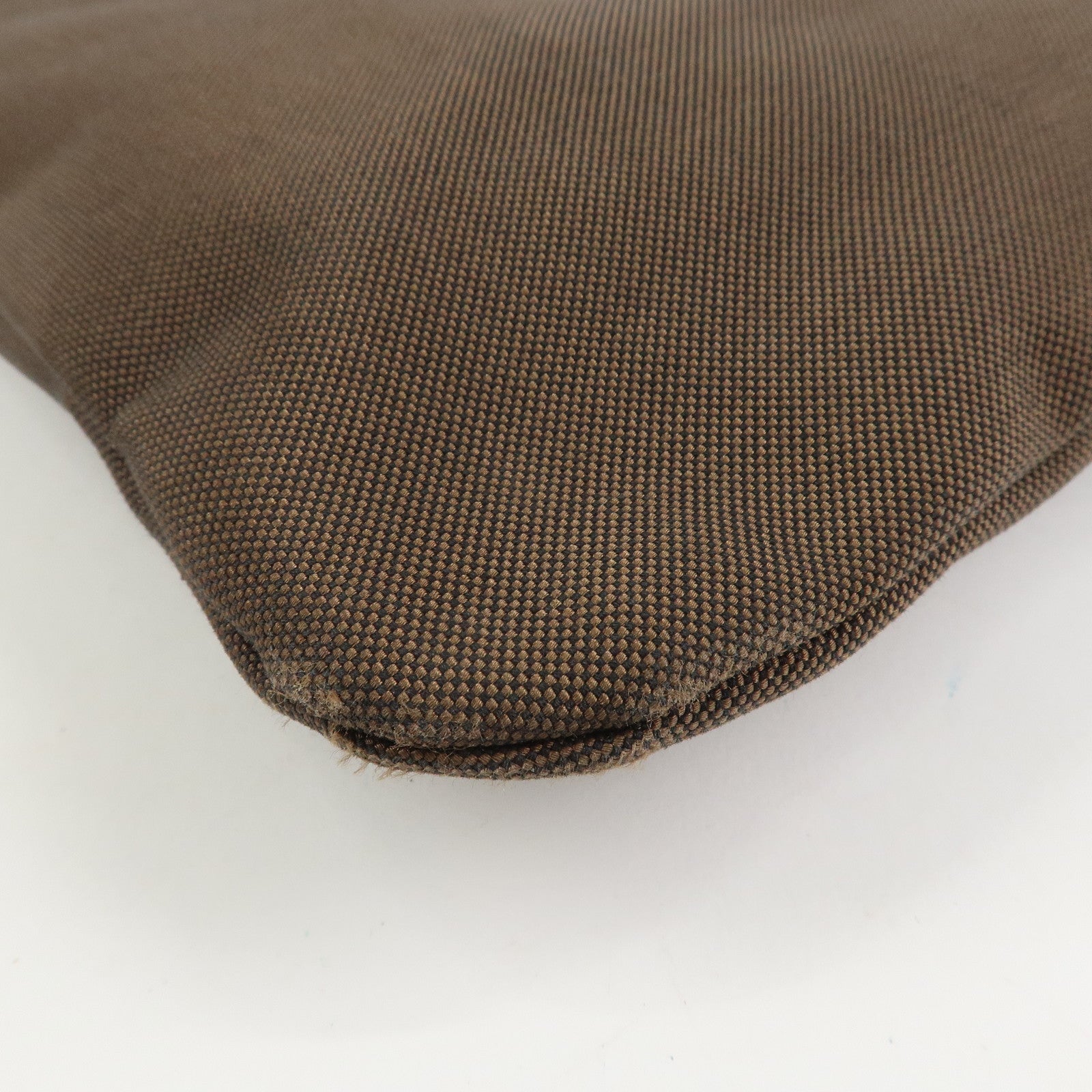 PRADA Jacauard Canvas Leather Tote Bag Shoulder Bag Brown BR3579