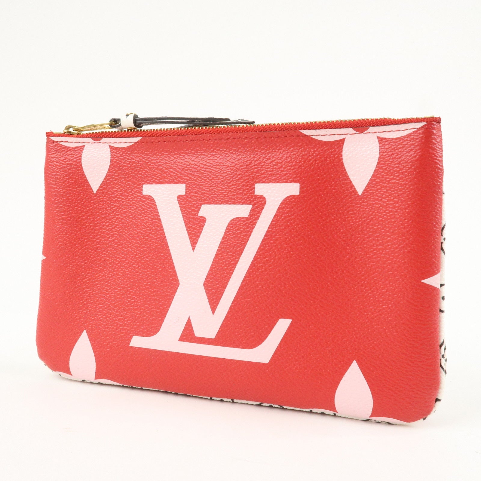Louis Vuitton Monogram Giant Pochette Double Zip Pouch Rouge M67561 Used