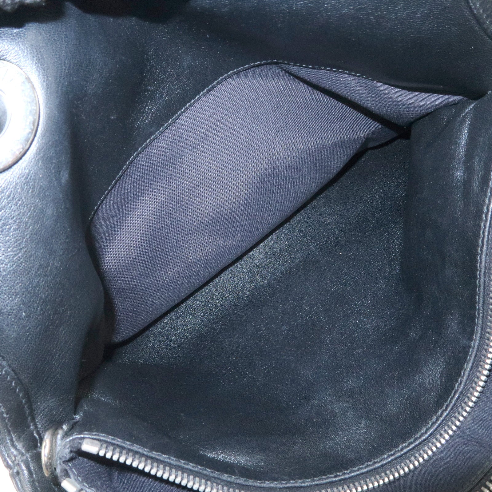 Christian Dior Cannage Granville Leather 2Way Bag Hand Bag Black