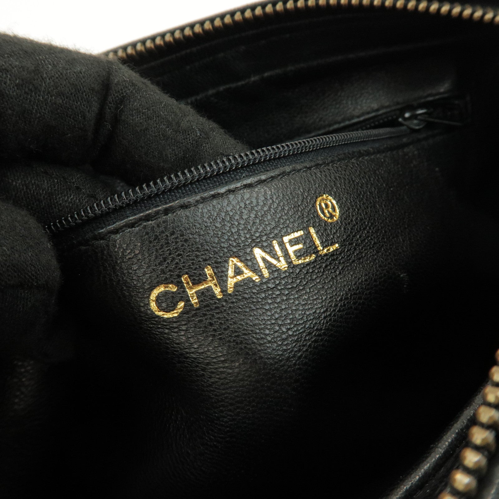 CHANEL COCO Mark Lamb Skin Chain Shoulder Bag Tassel Charm Black