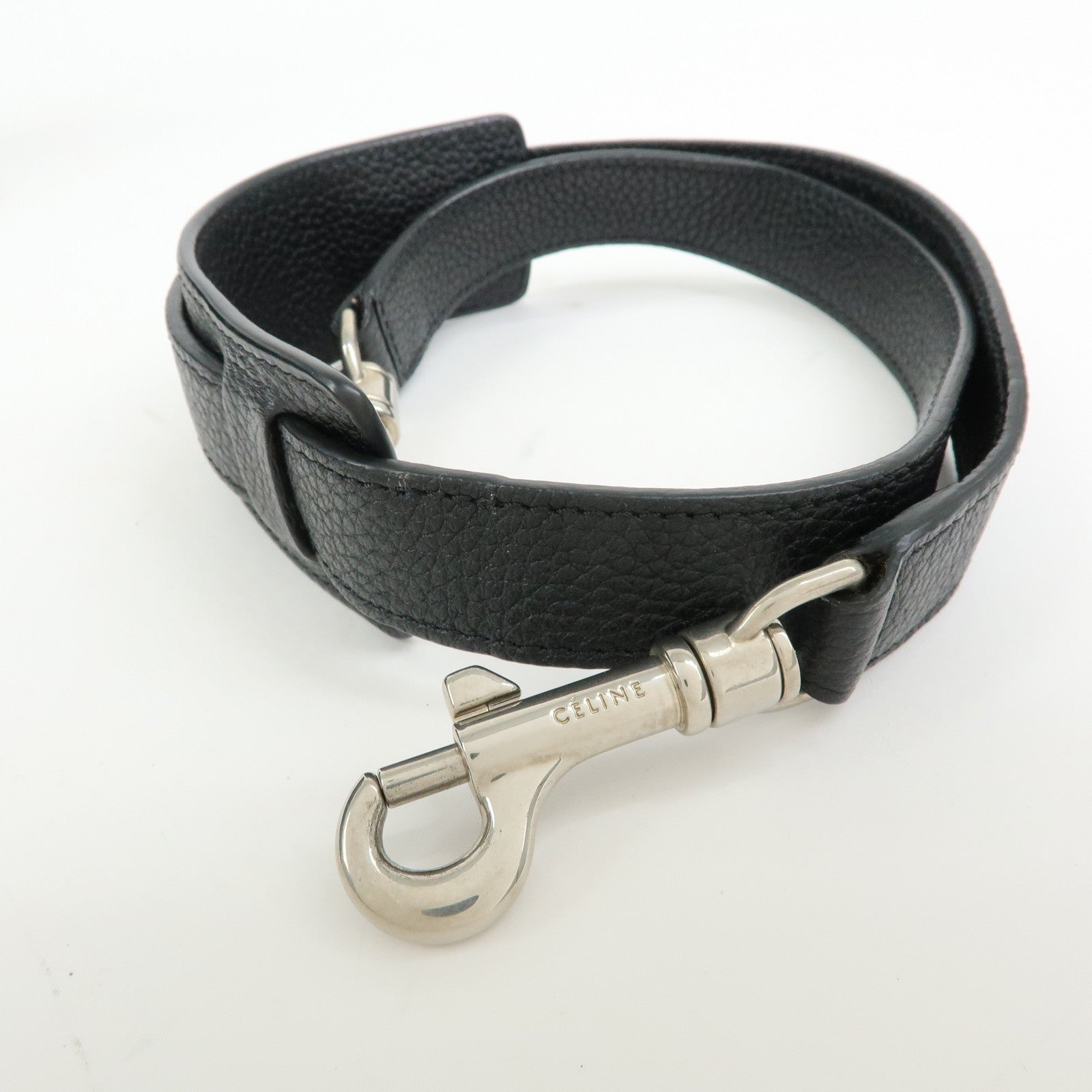 CELINE Trapeze Leather Suede 2WAY Bag Shoulder Bag Black