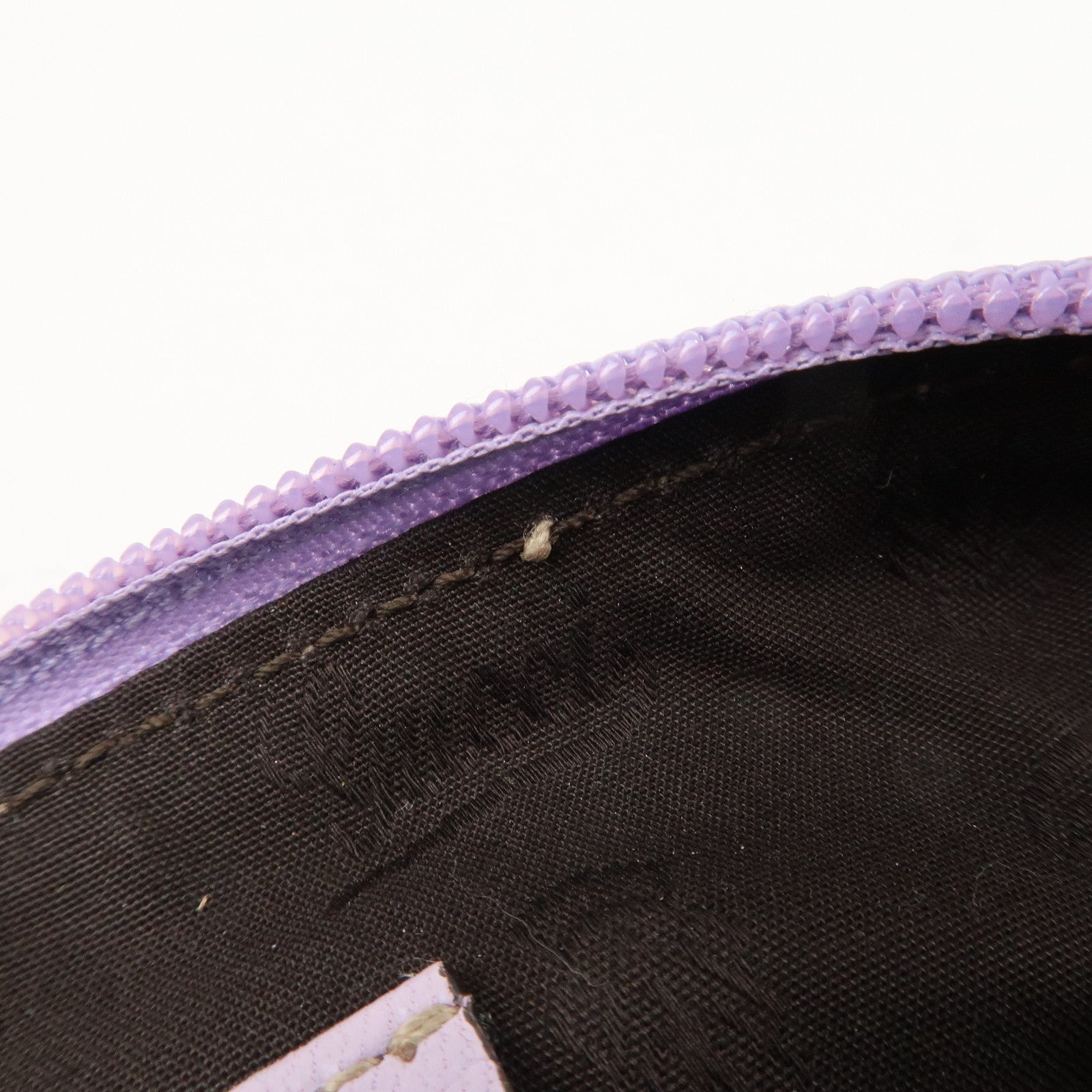 GUCCI Guccissima Leather Cosmetic Pouch Purple 272367 Used