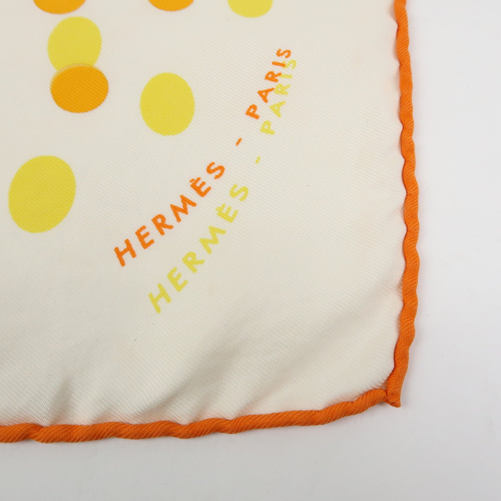 HERMES Carre 45 Silk 100% Scarf iHOLA FLAMENCA! Orange White