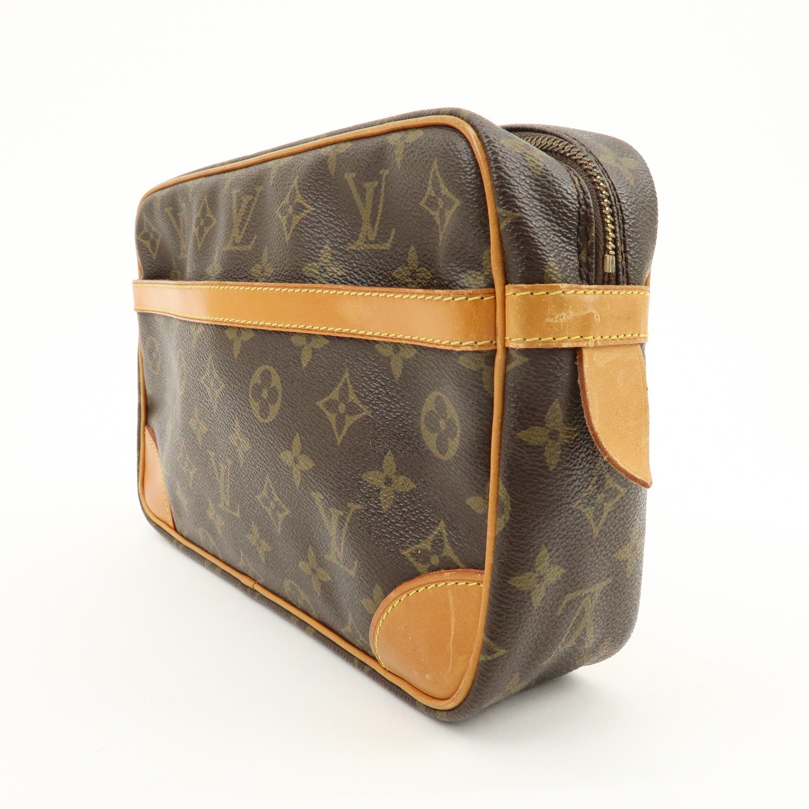 Louis Vuitton Monogram Compiegne 28 Pouch Clutch Bag Brown M51845