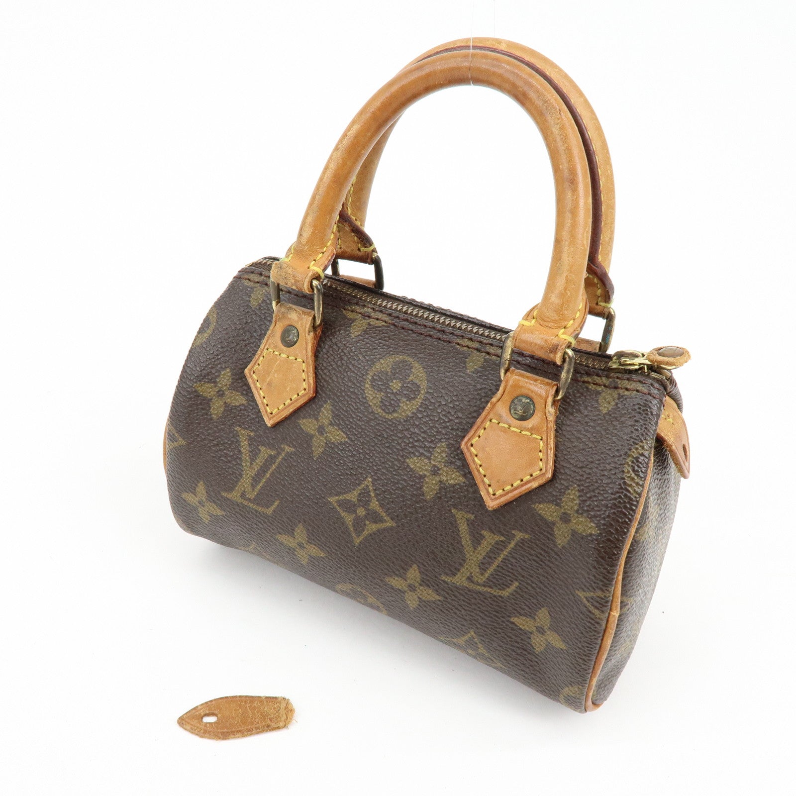 Louis Vuitton Monogram Mini Speedy Hand Bag Brown M41534