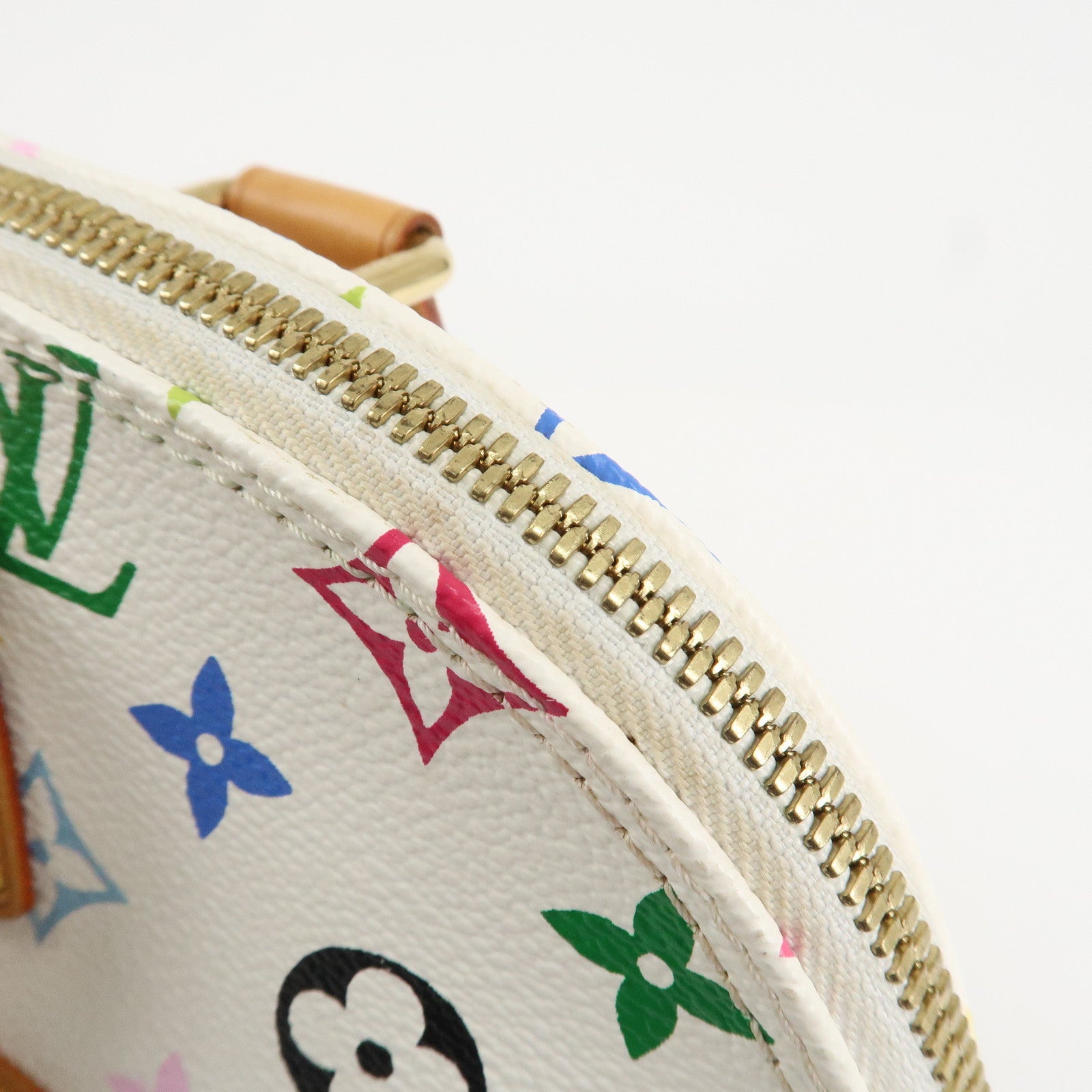 Louis Vuitton Monogram Alma PM Hand Bag Blanc Multicolor M92647 Used
