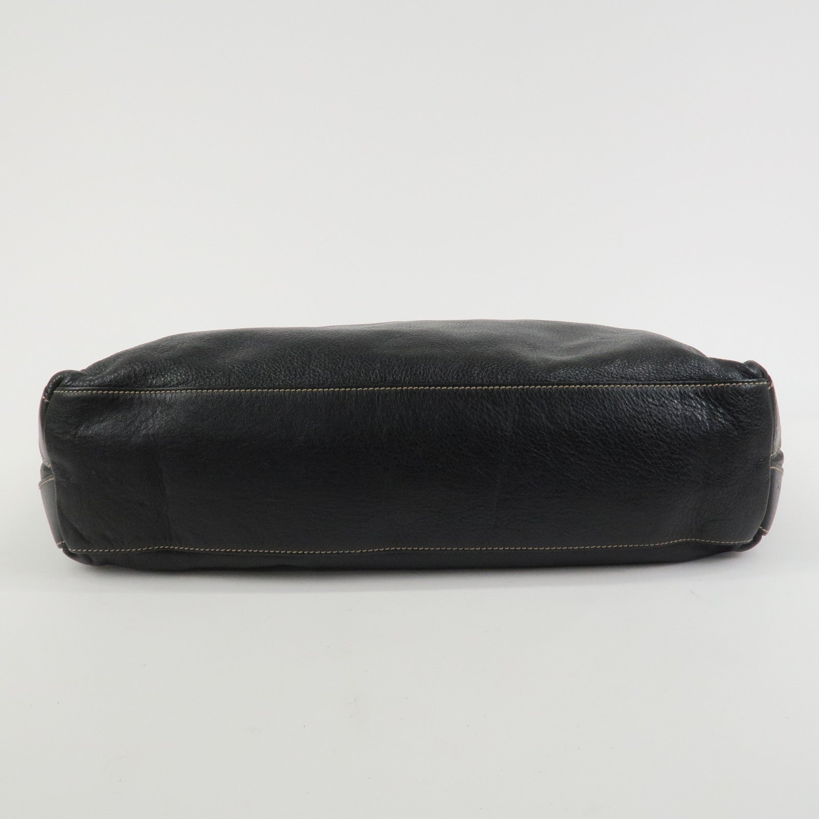 GUCCI Hysteria Leather Tote Bag Hand Bag Black 211126