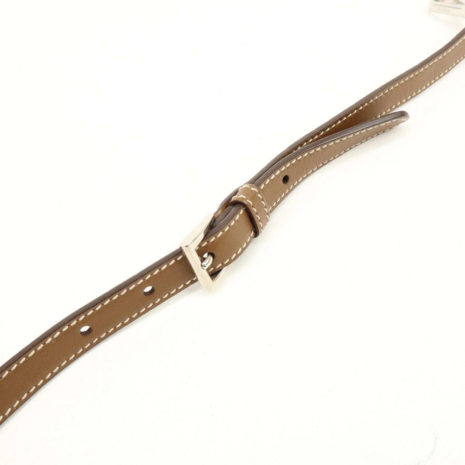 PRADA Canapa Triangle Logo 2Way Bag Shoulder Hand Bag Brown 1BG900