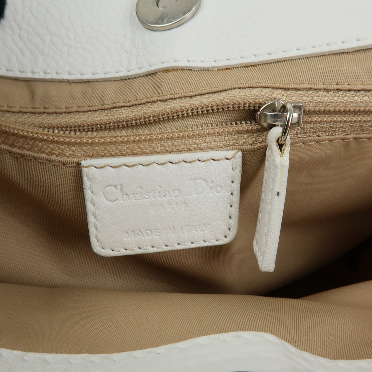 Christian Dior Street Chic Trotter Canvas Leather Shoulder Bag