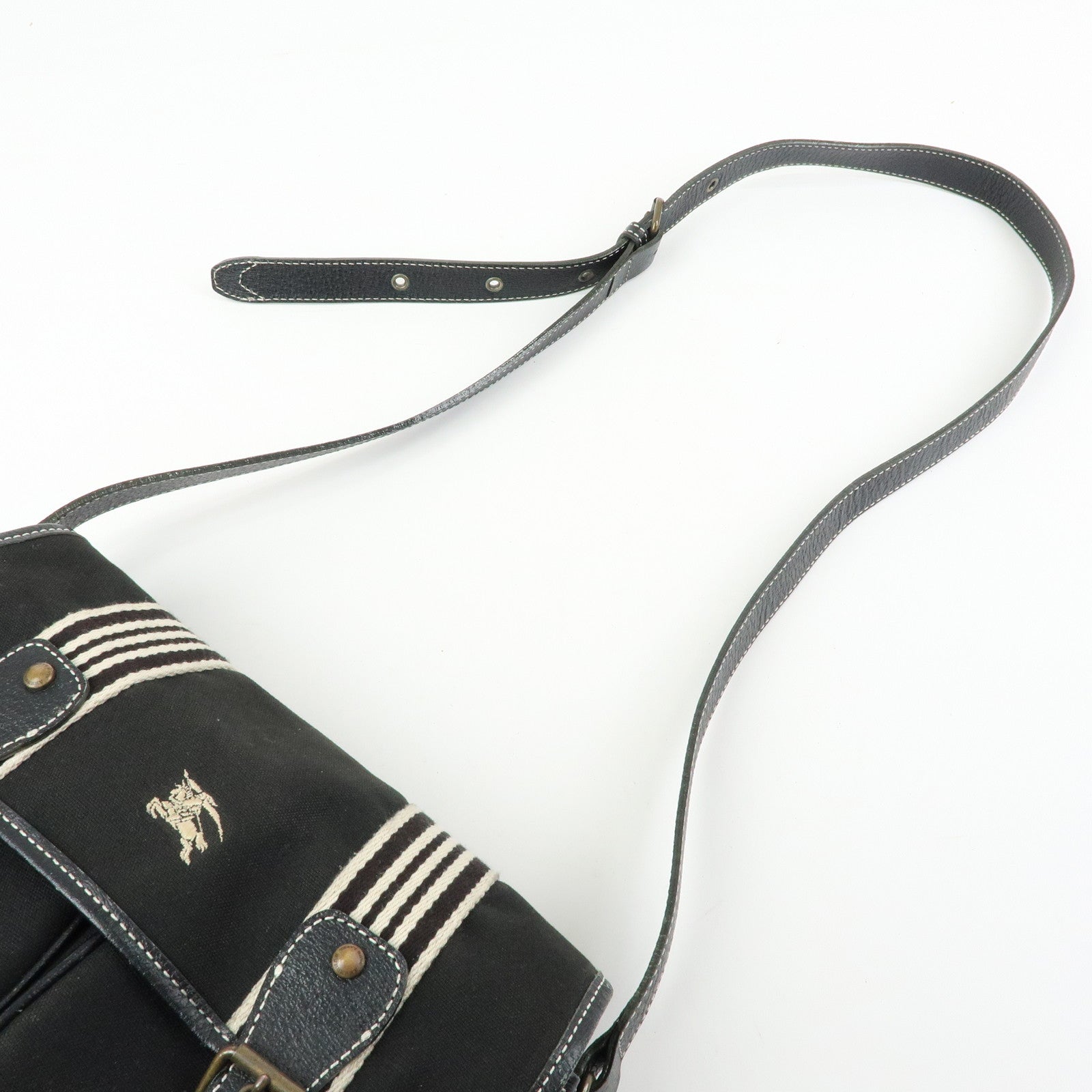 BURBERRY blue Label Canvas Shoulder Bag Crossbody Bag Black