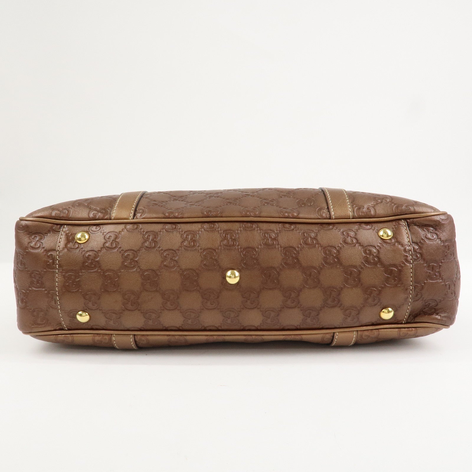 GGUCCI GG Twins Guccissima Leather Tote Bag Bronze 232957