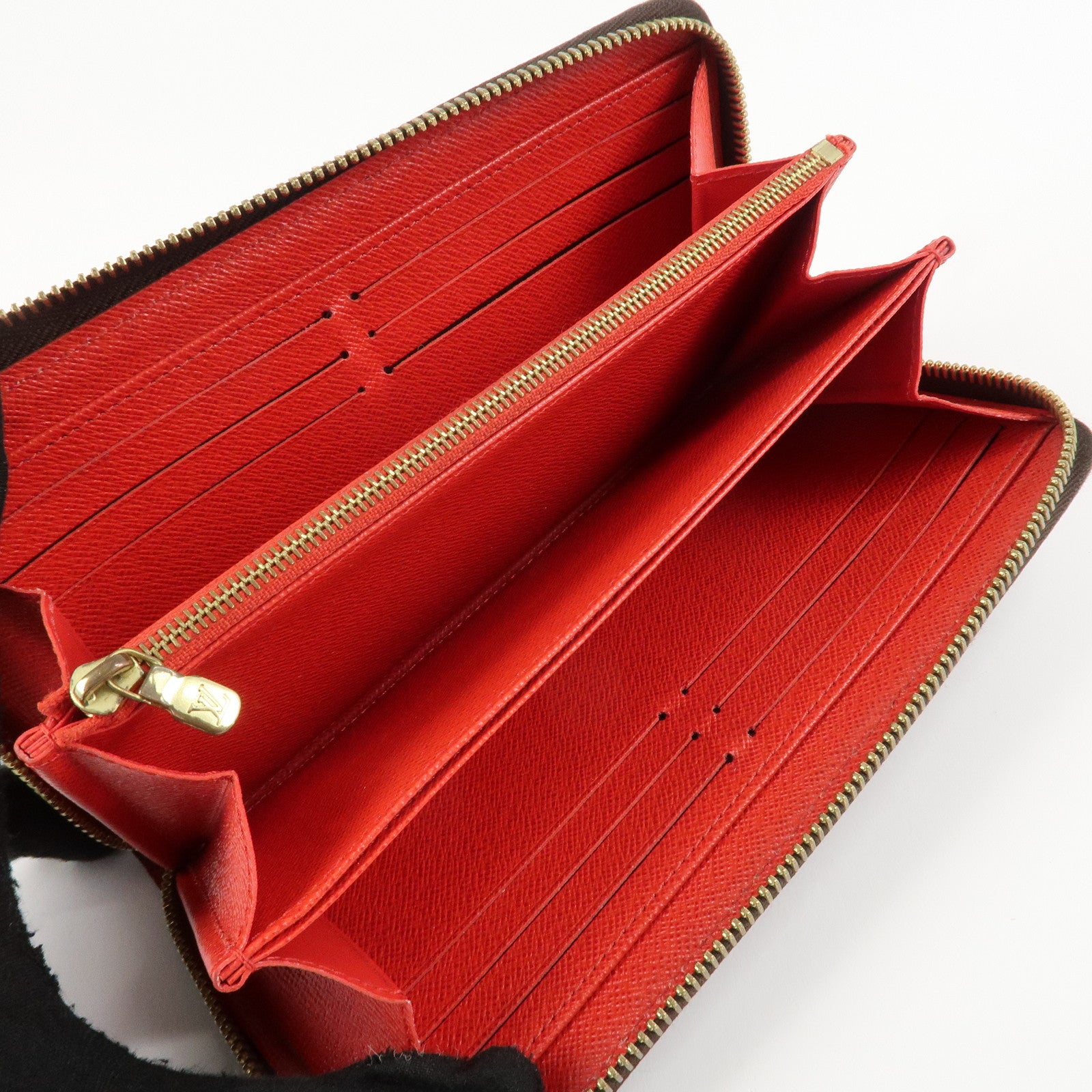 Louis Vuitton Monogram Round Zippy Wallet Long Wallet Coquelicot M41896 Used