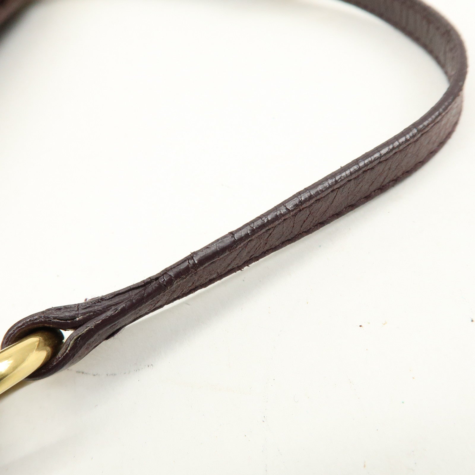 MIU MIU Matelasse Gathered Leather Hand Bag Brown