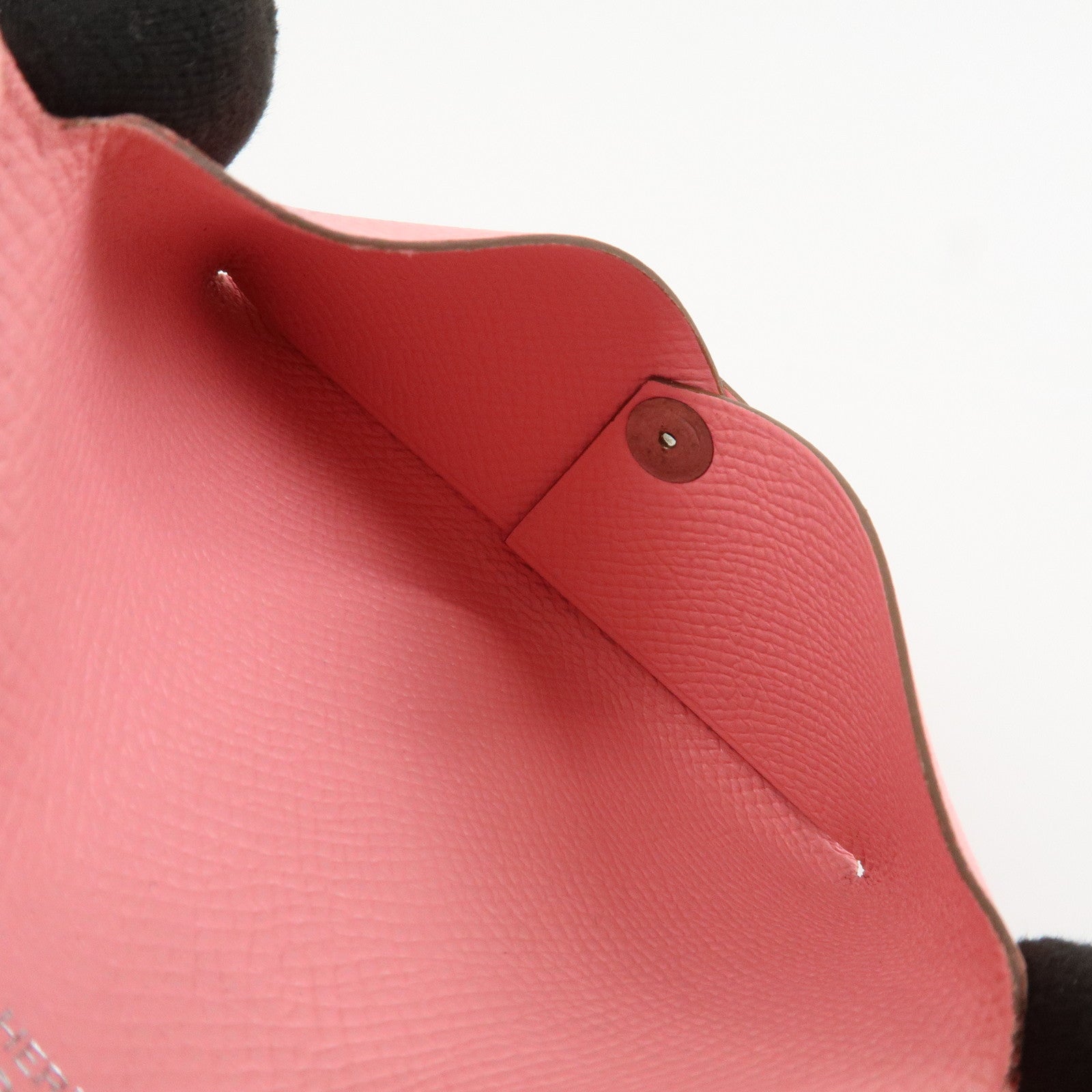 HERMES Veau Epsom Leather B Stamped CALVI Card Case Card Holder