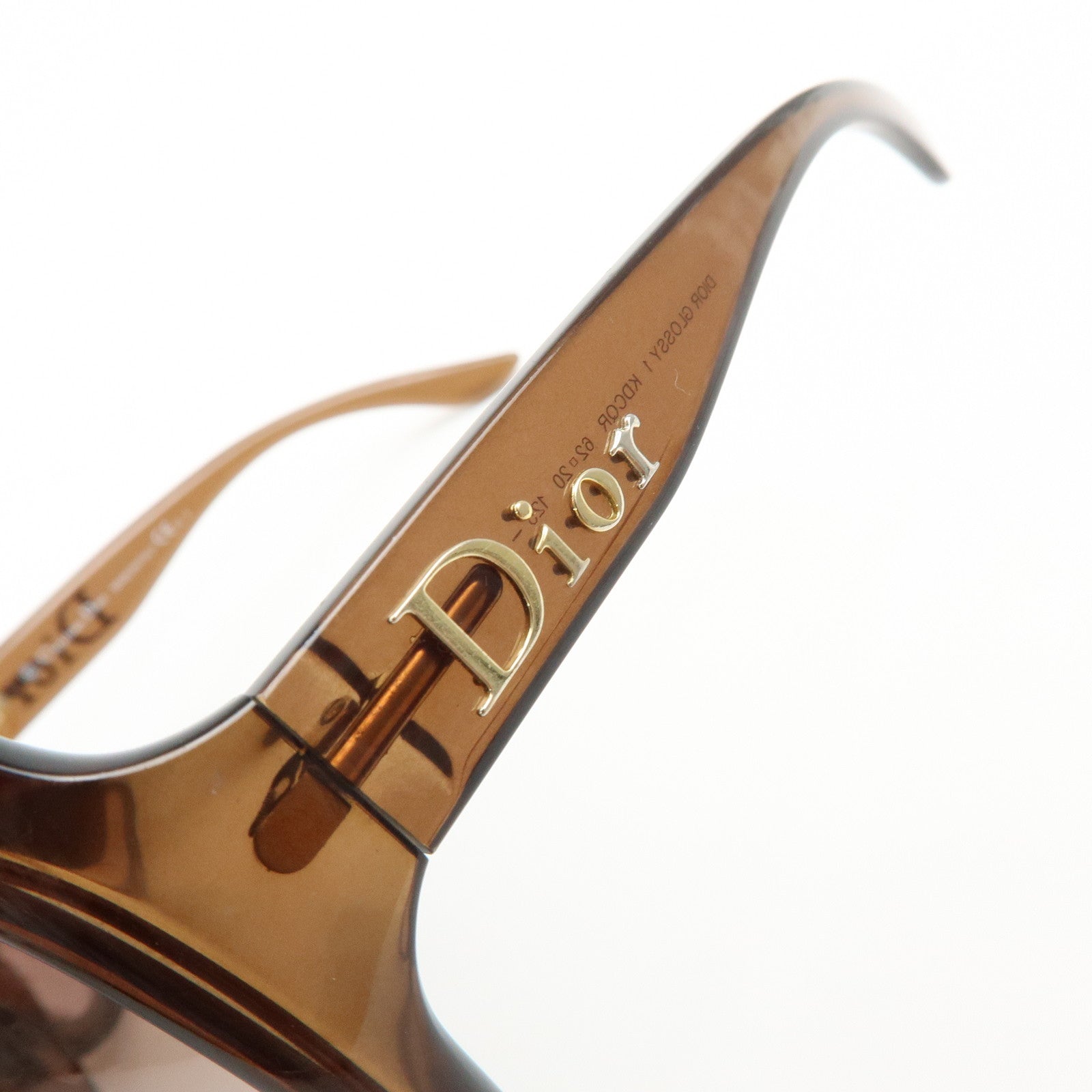 Christian Dior Glossy1 Plastic Sunglasses 62□20 120 Brown