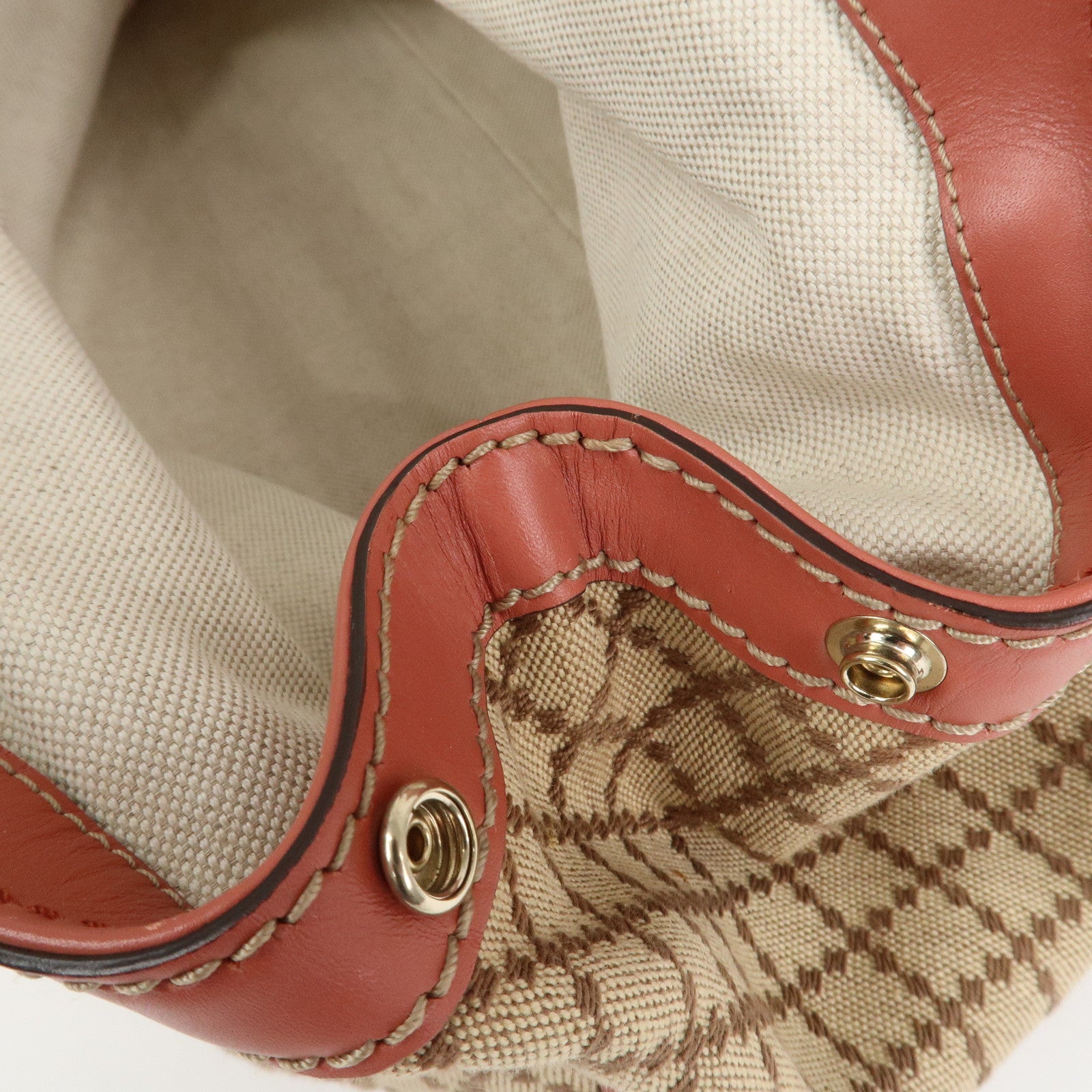 GUCCI Diamante Sukey Interlocking G Tote Bag Hand Bag Brown 211944