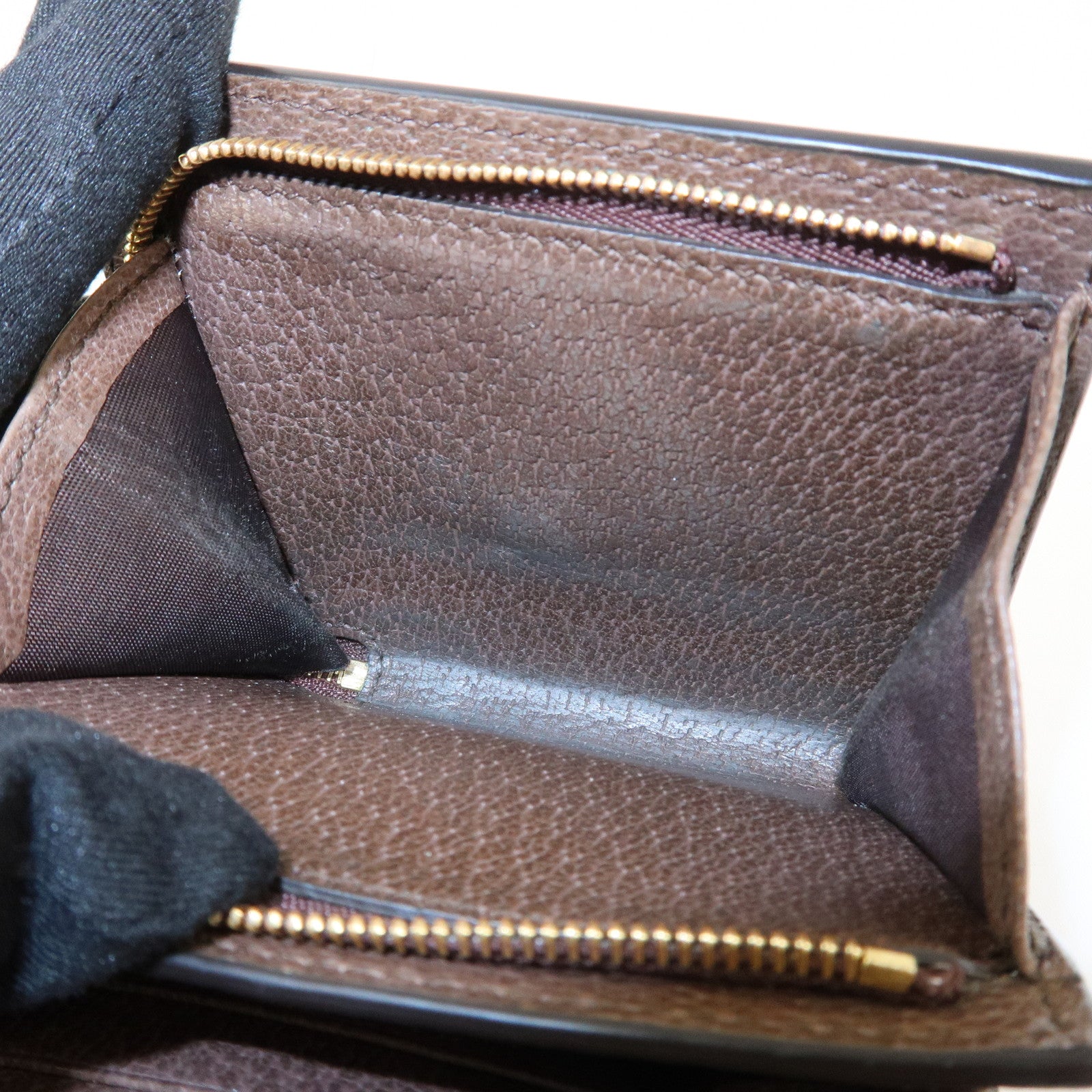 GUCCI Ophidia Sherry GG Supreme Leather Bifold Wallet 598662 Used