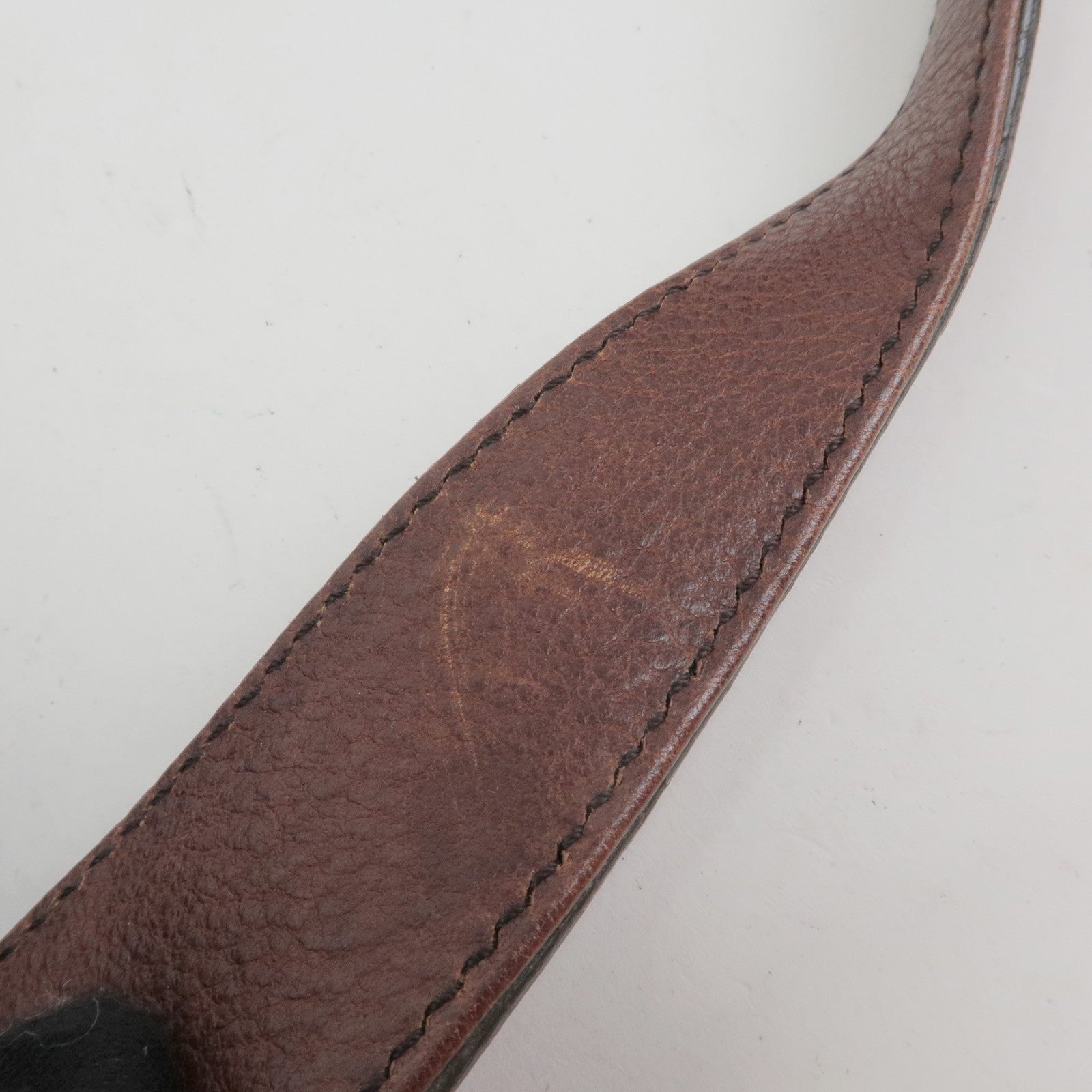 GUCCI Horsebit GG Monogram Leather Shoulder Bag Dark Brown 17325