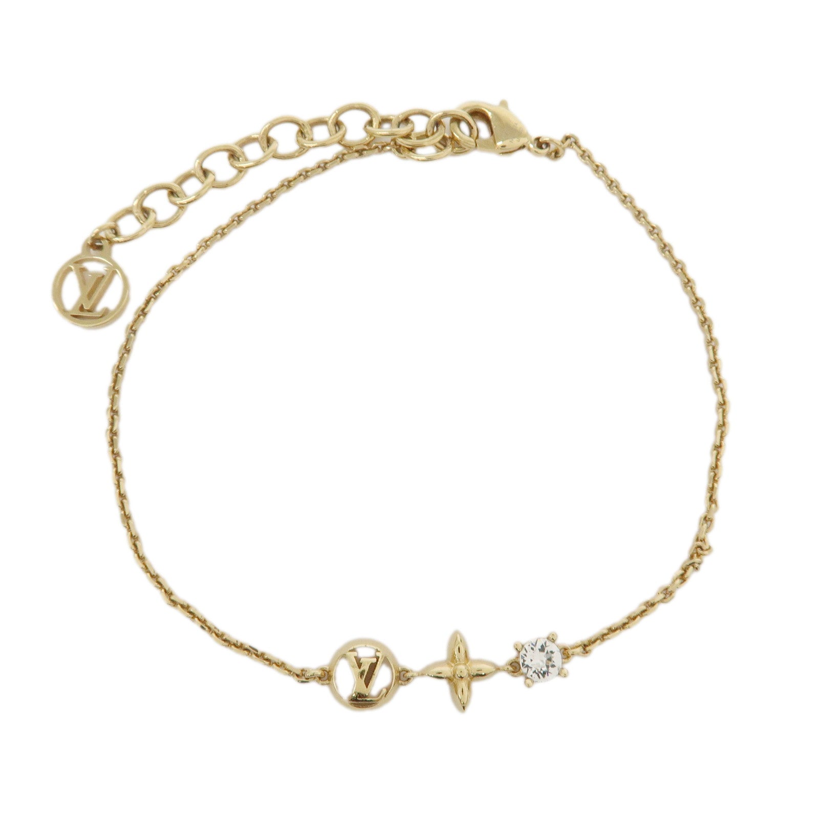 Louis Vuitton Petit Louis Metal Strass Bracelet Gold M00374