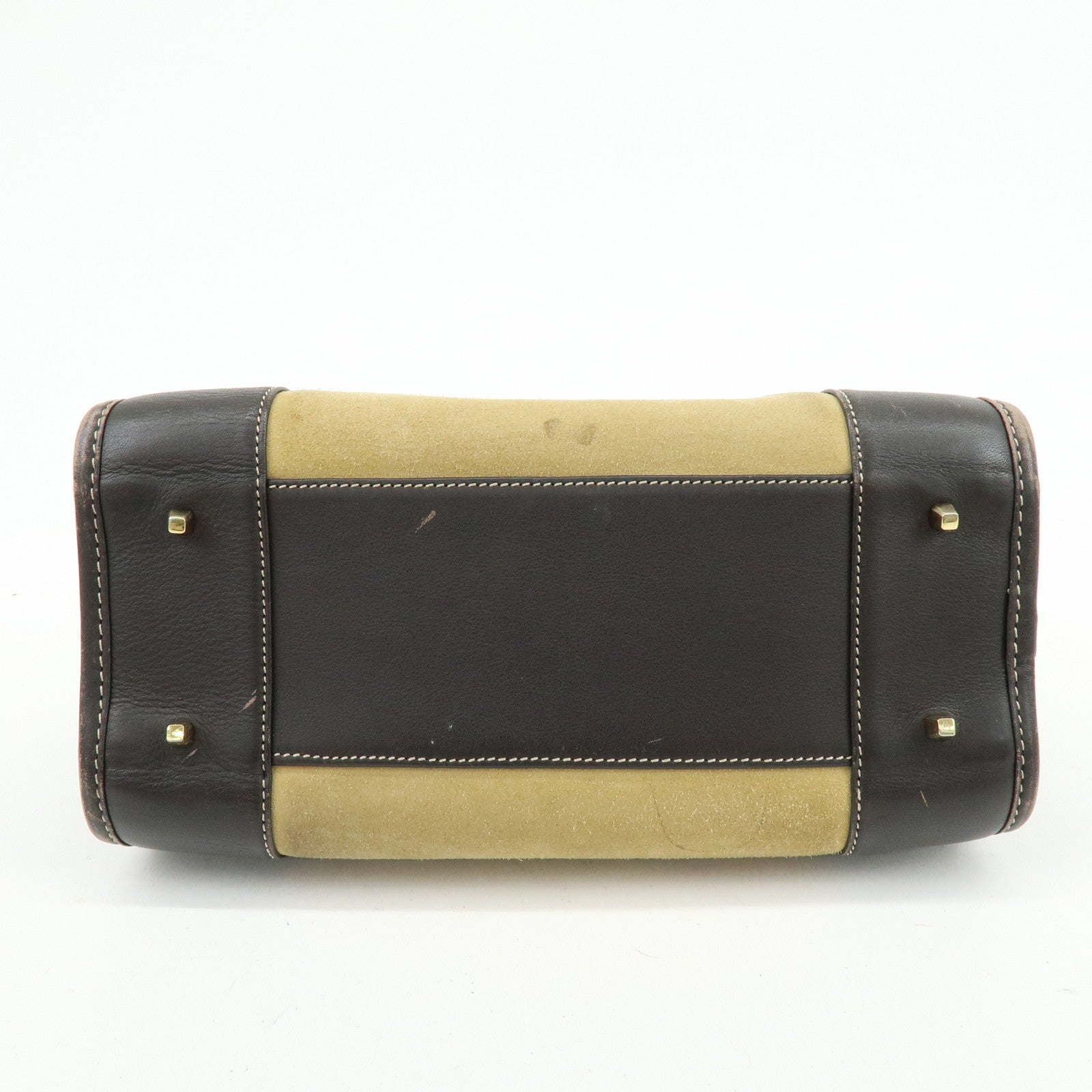 LOEWE Anagram Suede Leather Amazona 28 Hand Bag Brown