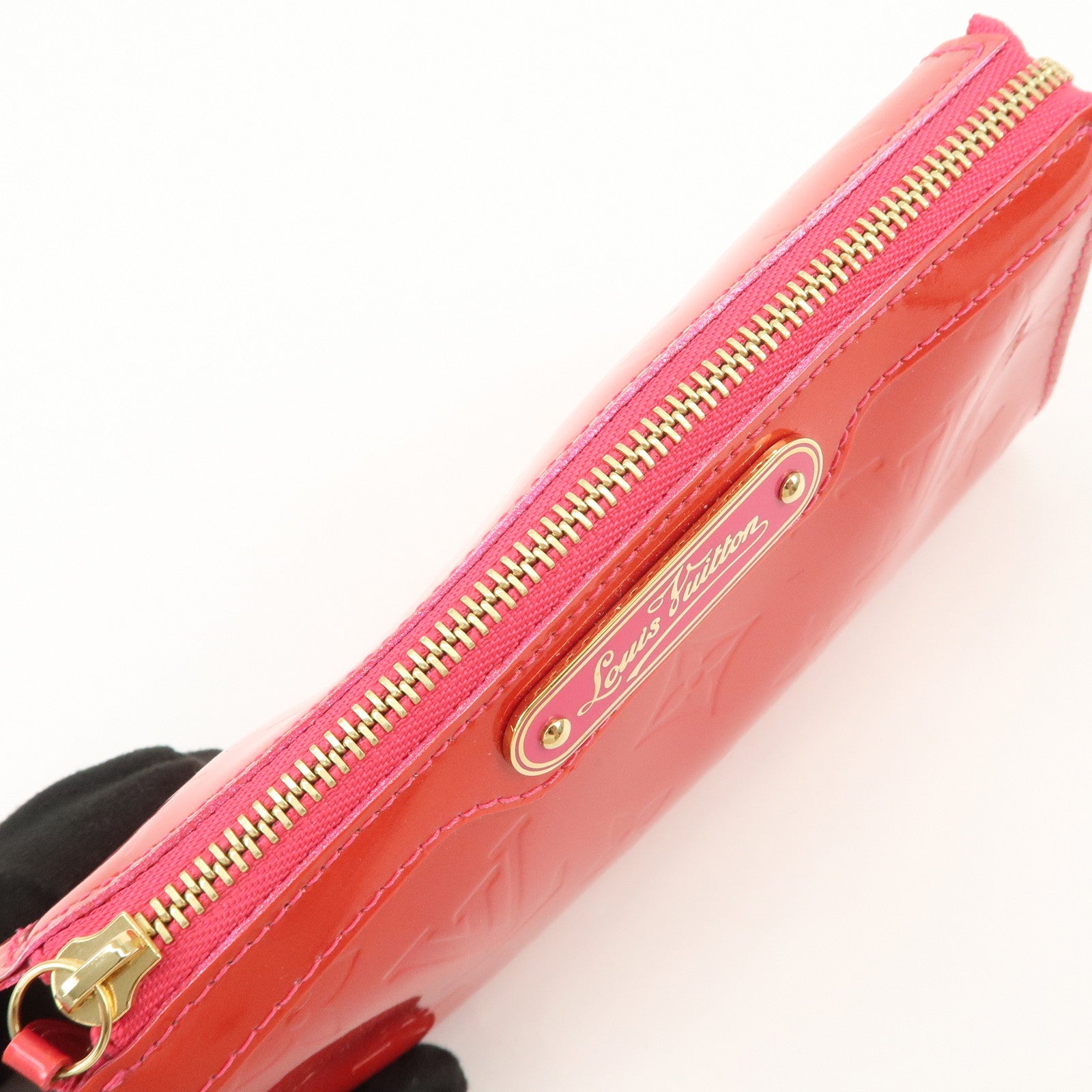 Louis Vuitton Monogram Vernis Trousse Cosmetic Pouch Red M93647