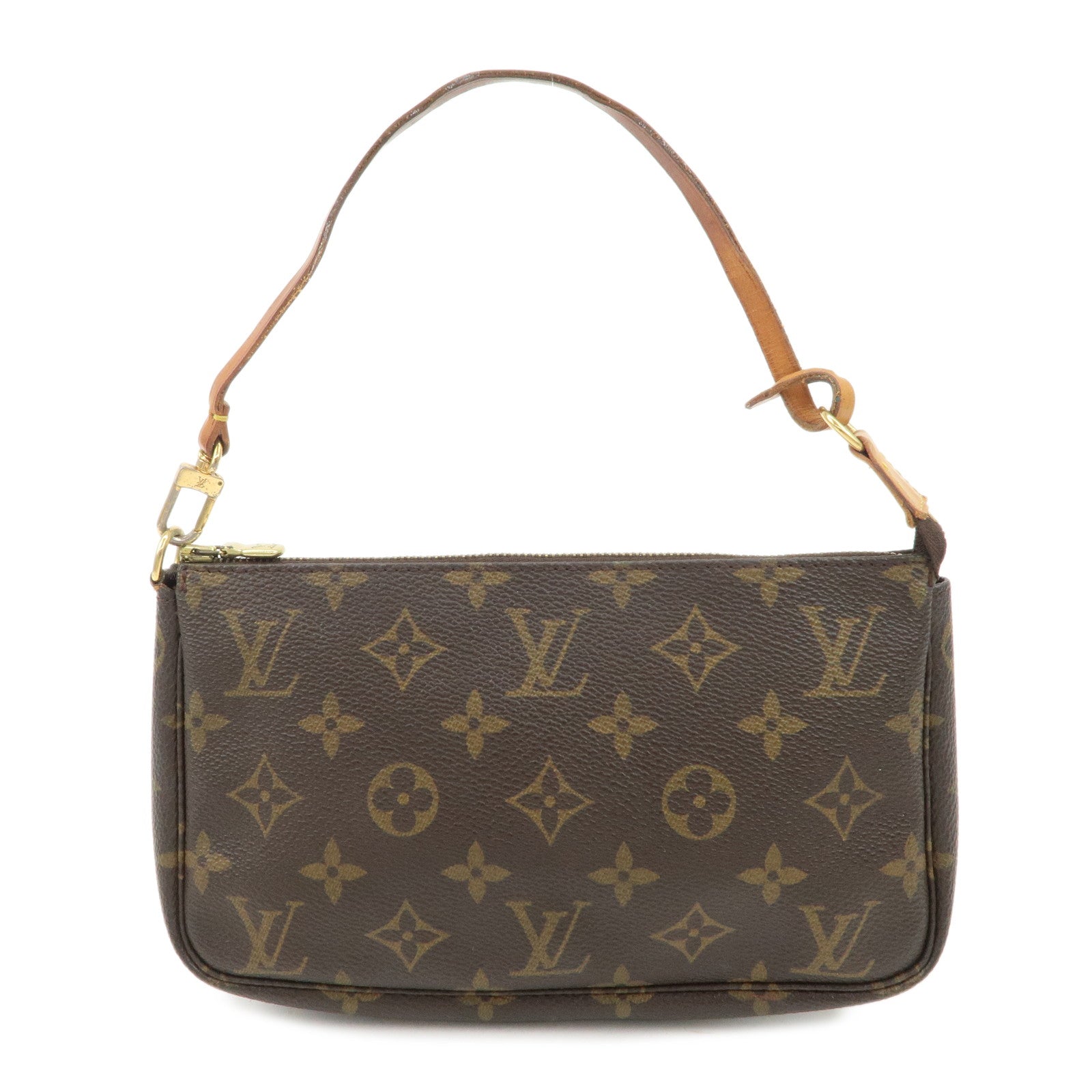 Louis Vuitton Monogram Pochette Accessoires Hand Bag Brown M51980 Used