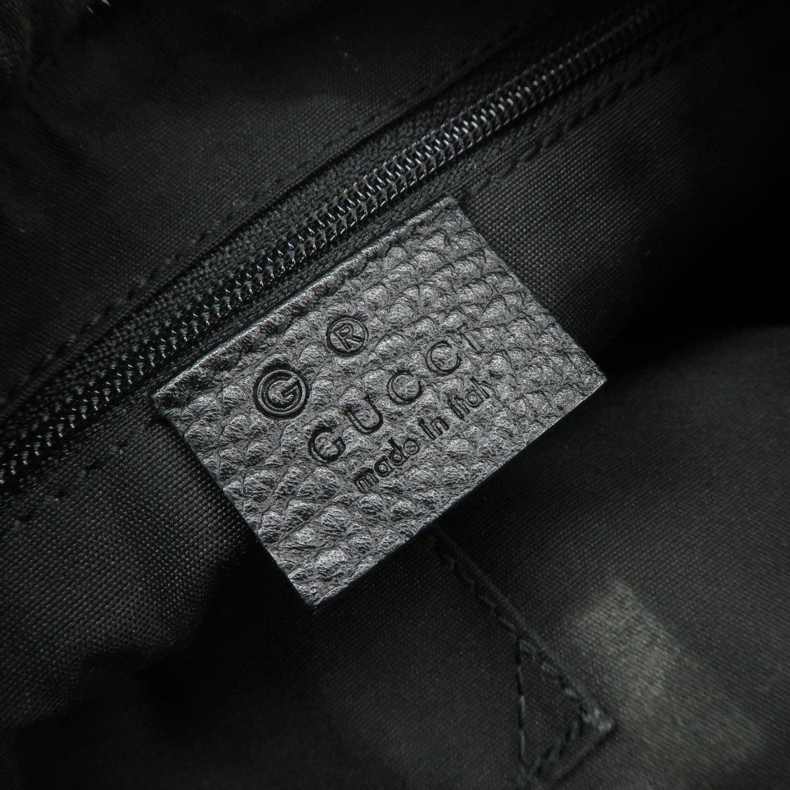 GUCCI Abbey GG Canvas Leather Shoulder Bag Hand Bag Black 265692