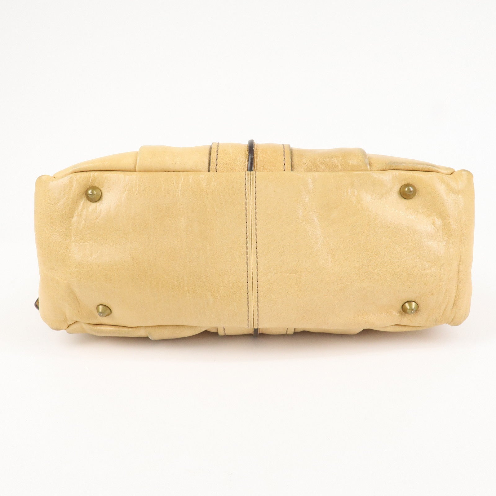 Chloe Heloise Shoulder Bag Hand Bag Beige Gold Hardware Used