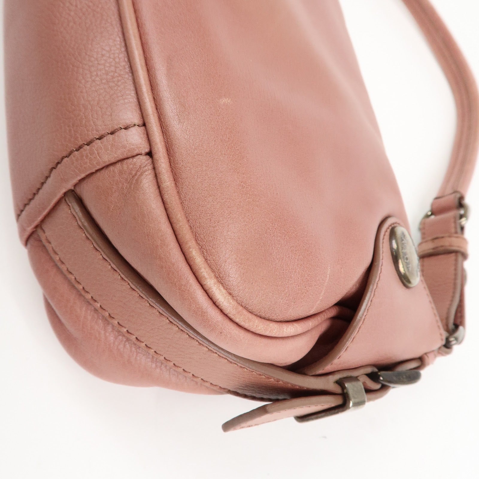PRADA Leather Shoulder Bag Hand Bag Pink