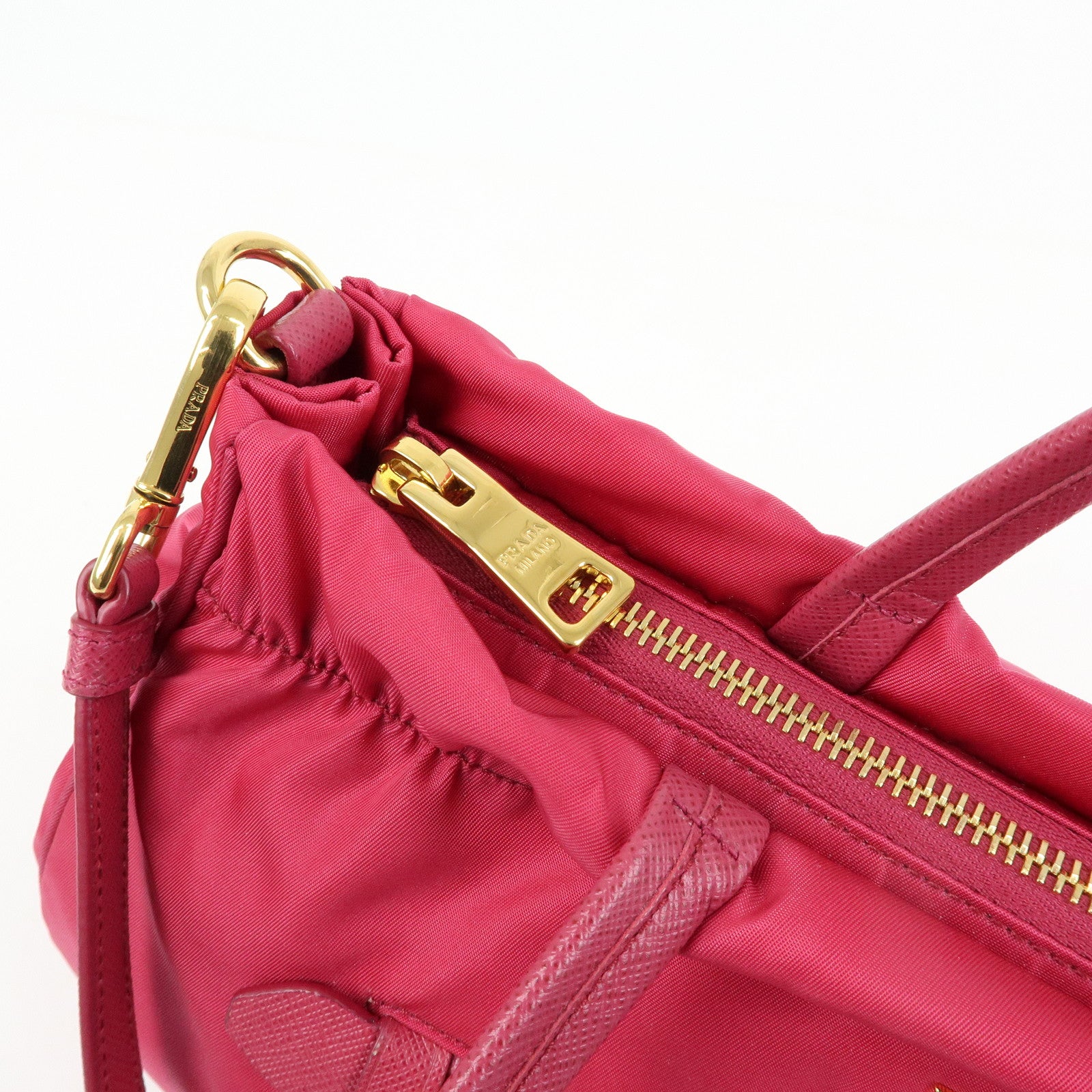 PRADA Tessuto Nylon 2Way Bag Hand Bag Shoulder Bag Pink 1BA843