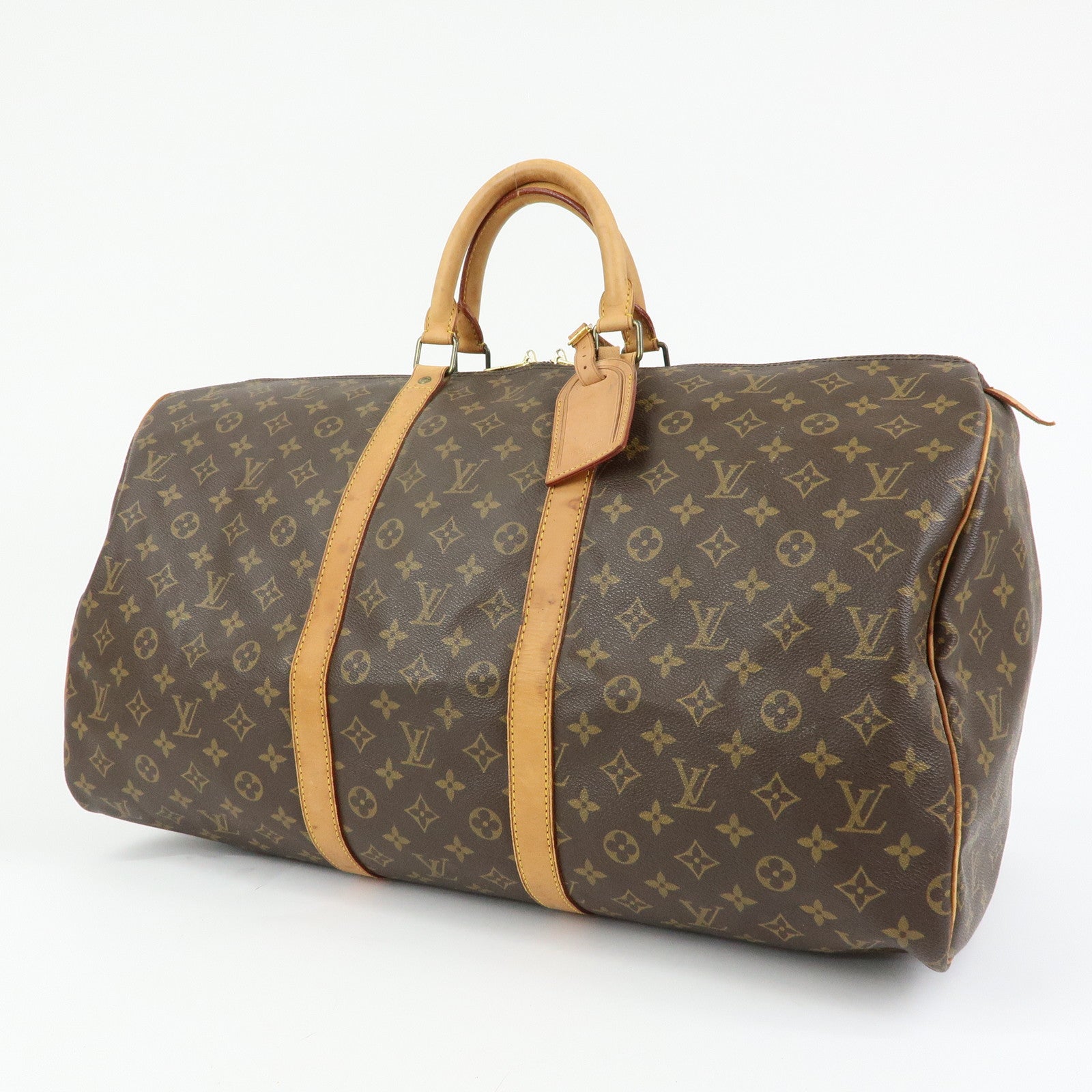 Louis Vuitton Keep All 55 Boston Bag Hand Bag Brown M41414