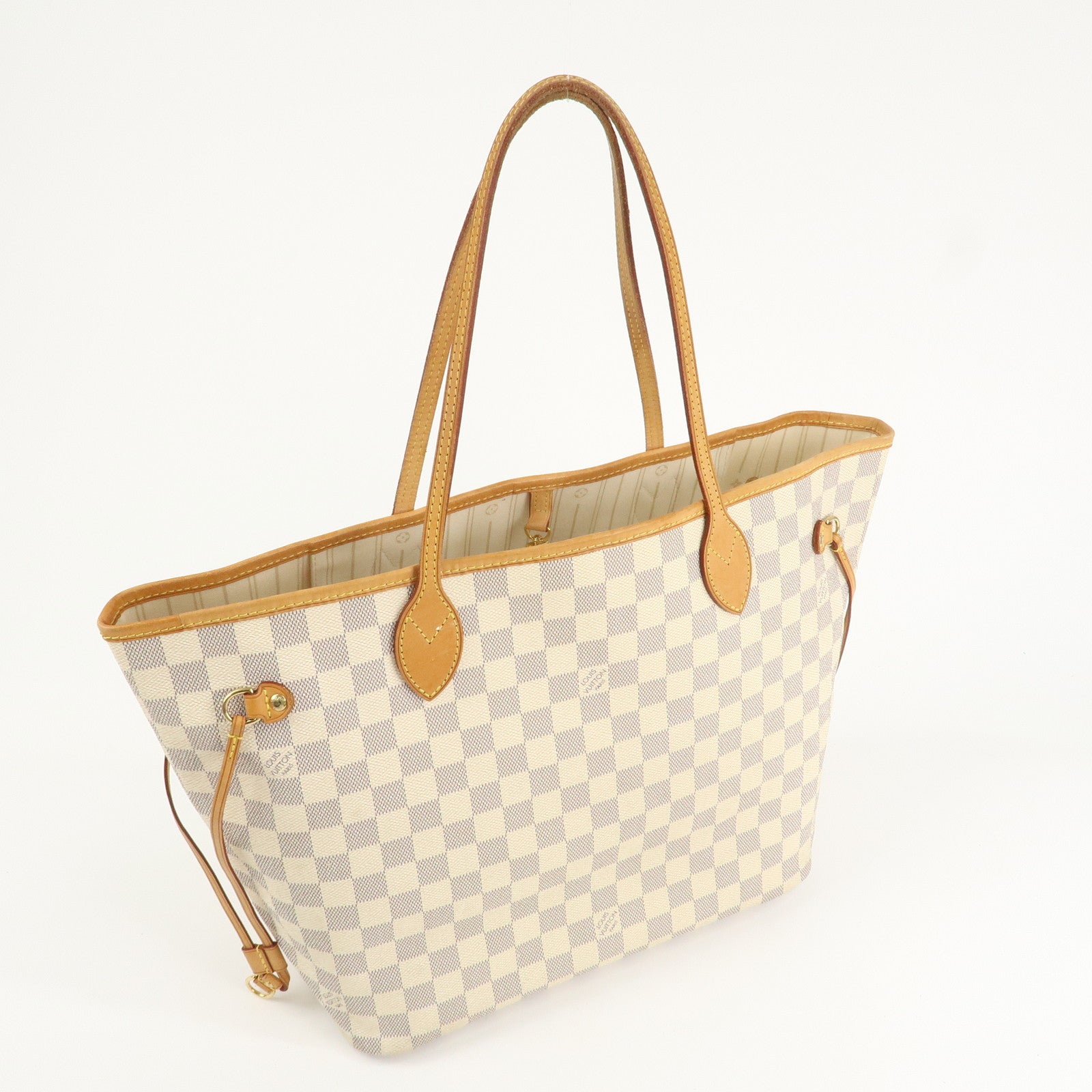 Louis Vuitton Damier Azur Neverfull MM Tote Bag Shoulder Bag N51107 Used