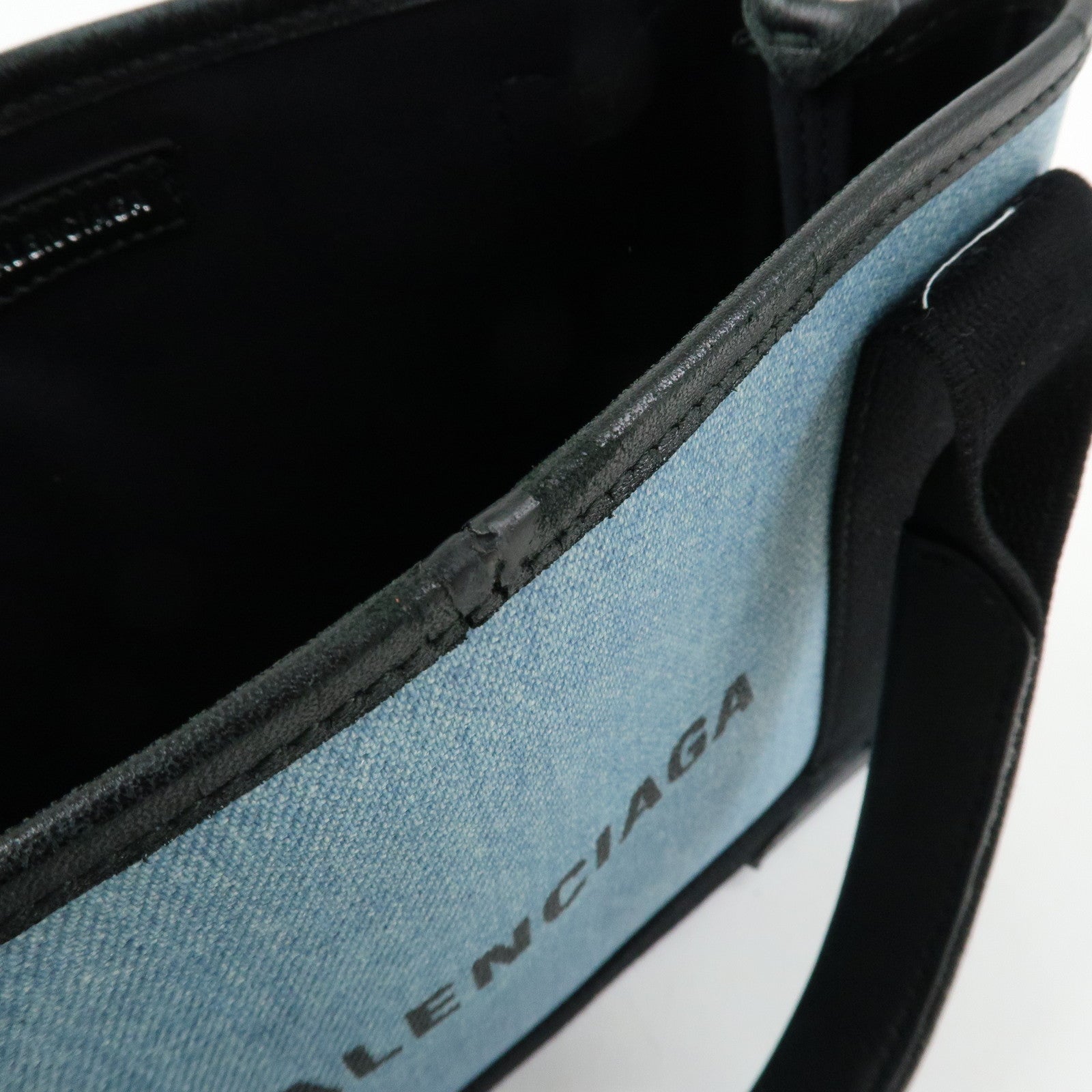 BALENCIAGA Navy Cabas XS 2WAY Bag 390346