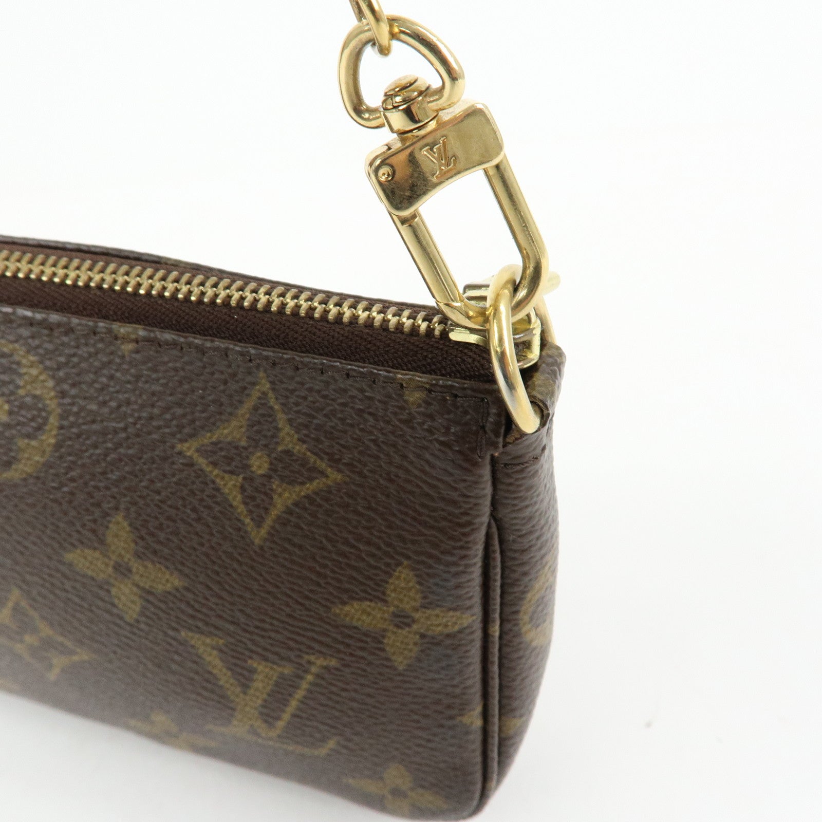 Louis Vuitton Monogram Mini Pochette Accessoires Hand Bag M58009