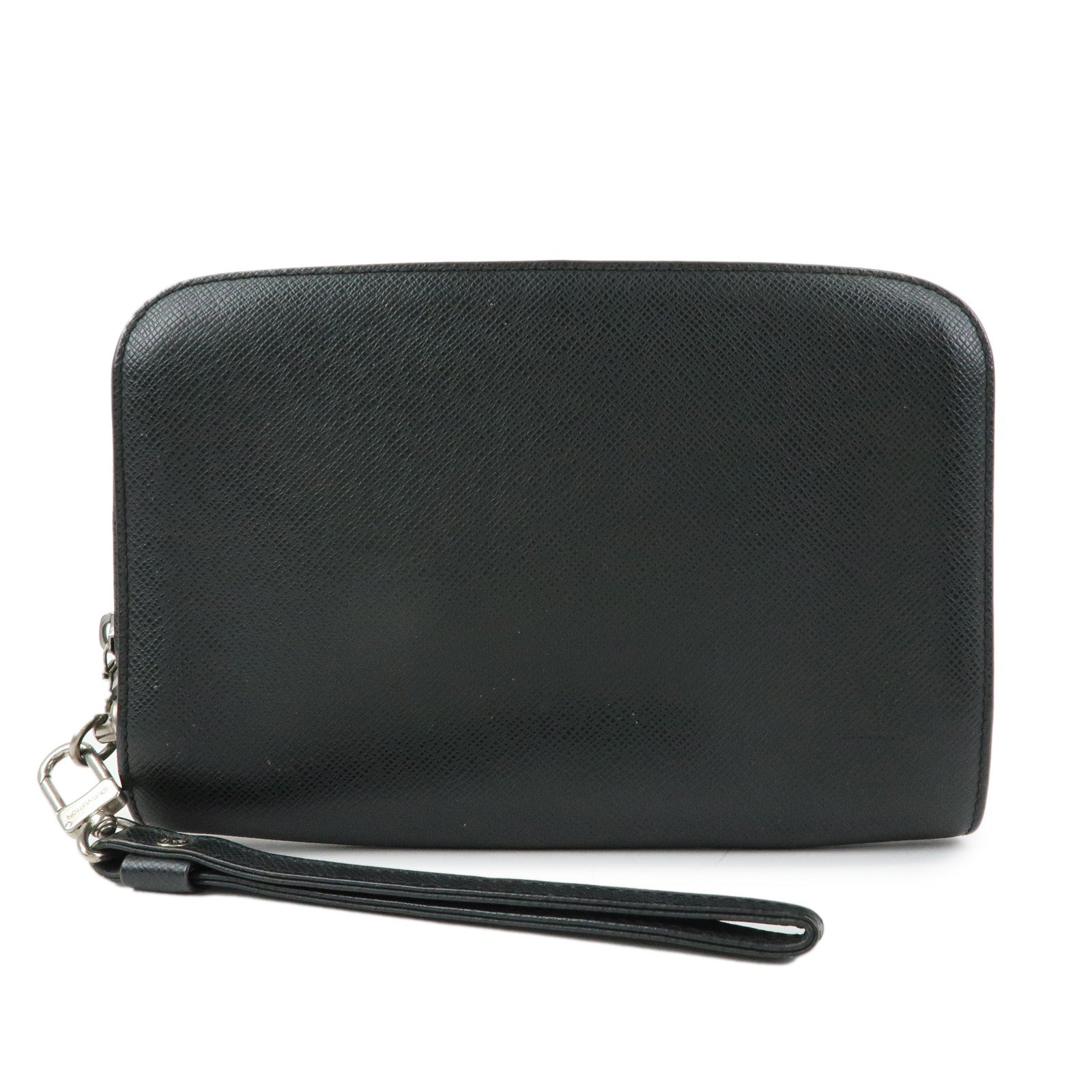 Louis Vuitton Taiga Baikal Leather Clutch Bag Pouch Ardoise M30182