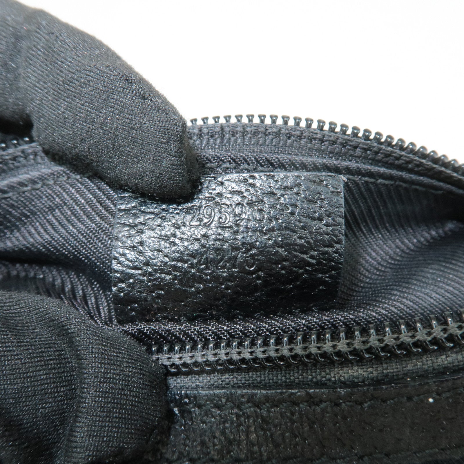 GUCCI Set of 2 GG Canvas Leather Cosmetic pouch 039.1113/29596 Used