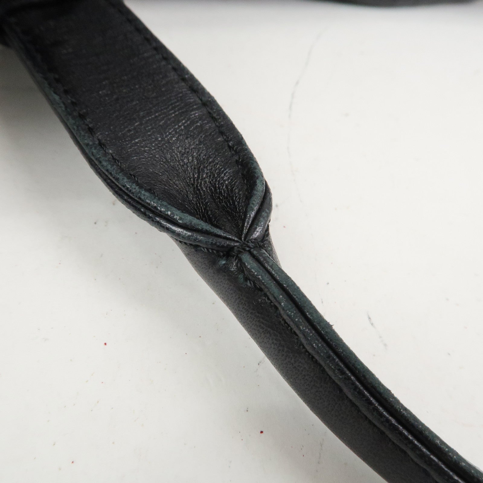 LOEWE Anagram Nappa Leather Hand Bag Drawstring Bag Black